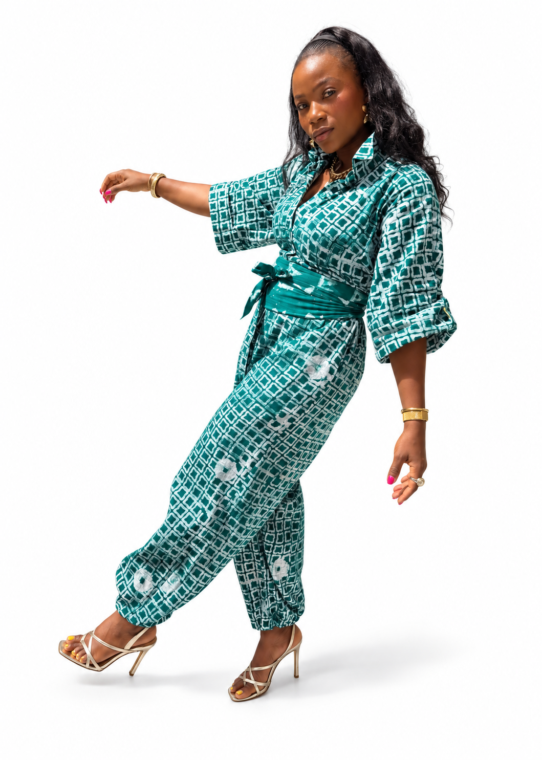 Square Jumpsuit - Balloon Leg