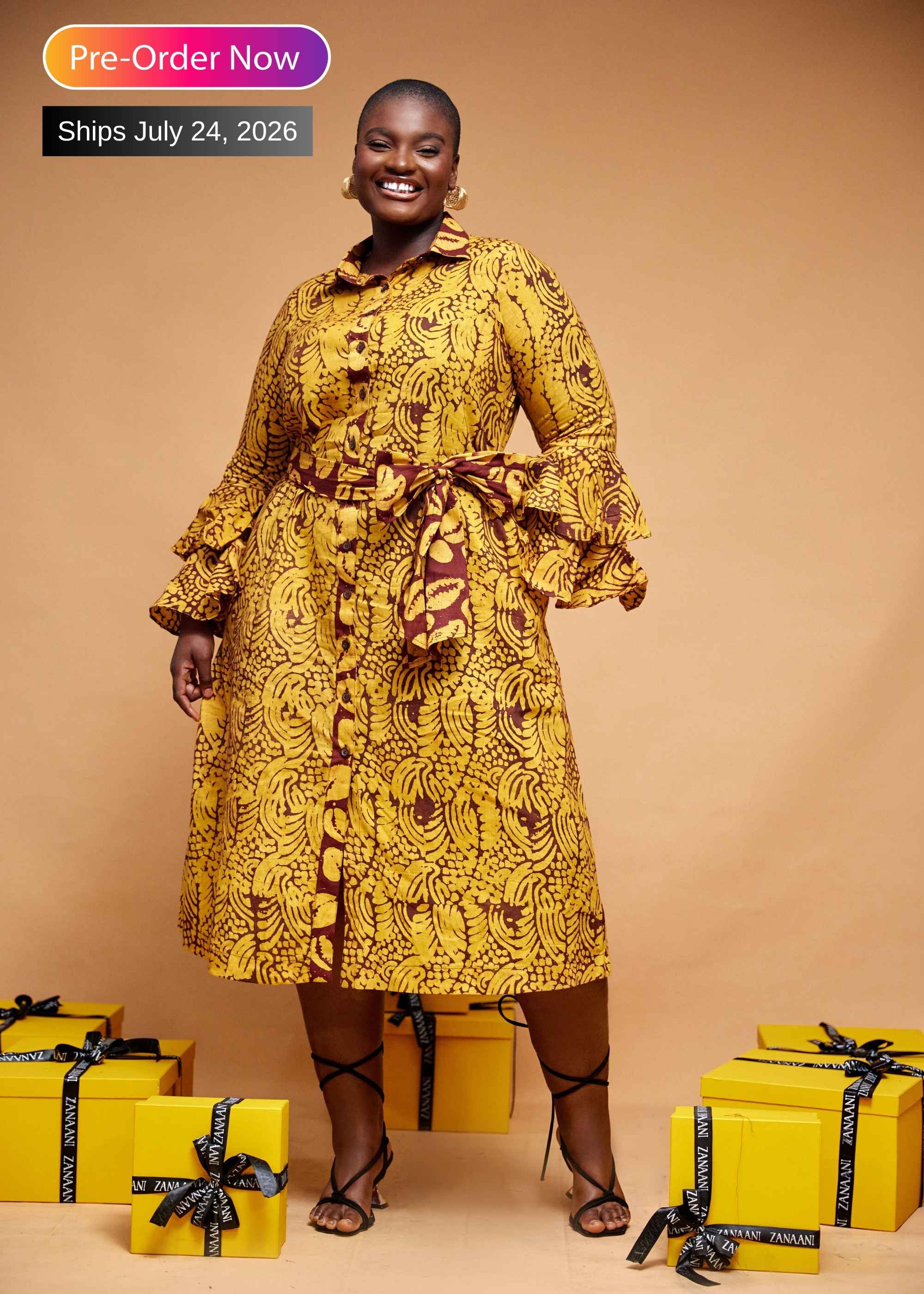Hand-dyed S-Block Dress