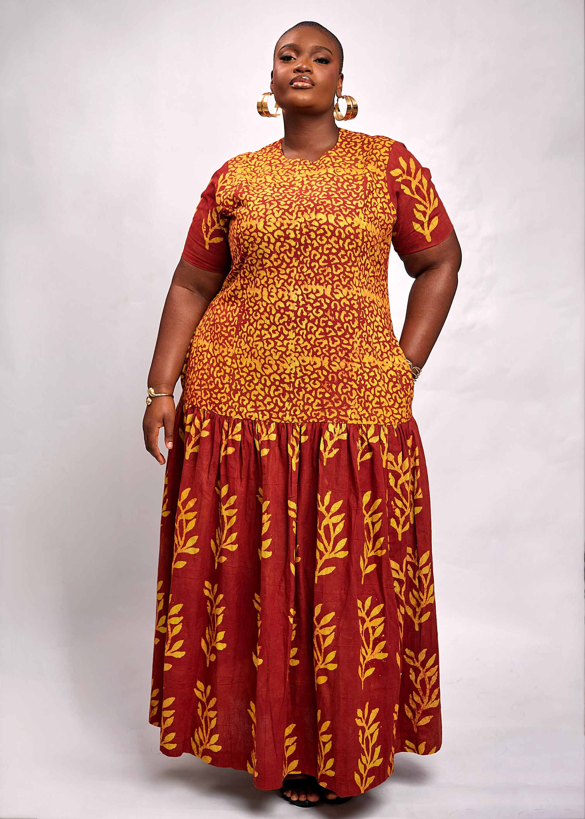 Writing Maxi Dress (Hand-dyed)