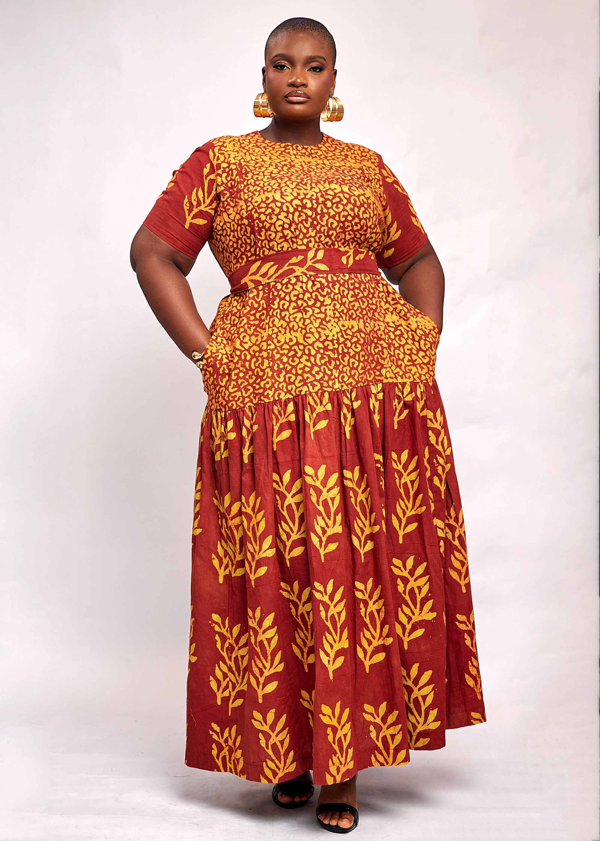 Writing Maxi Dress (Hand-dyed)