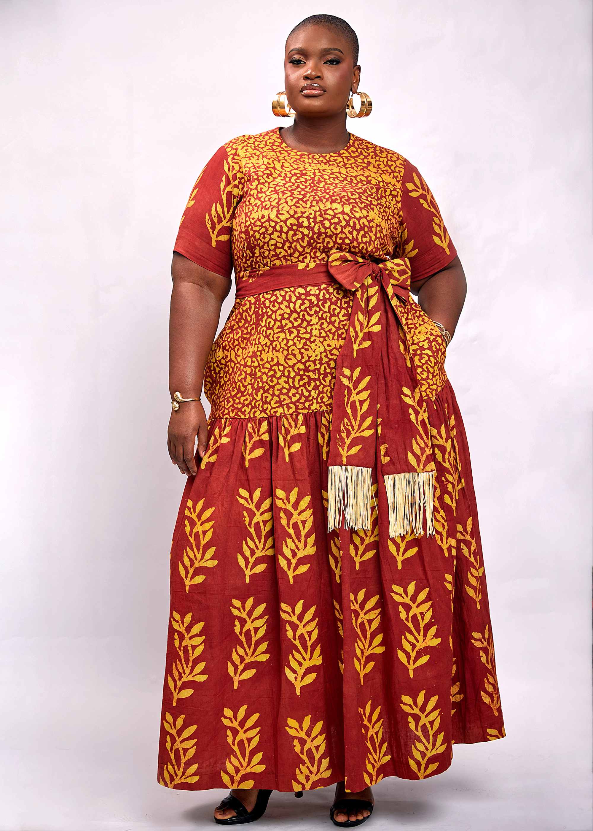 Writing Maxi Dress (Hand-dyed)