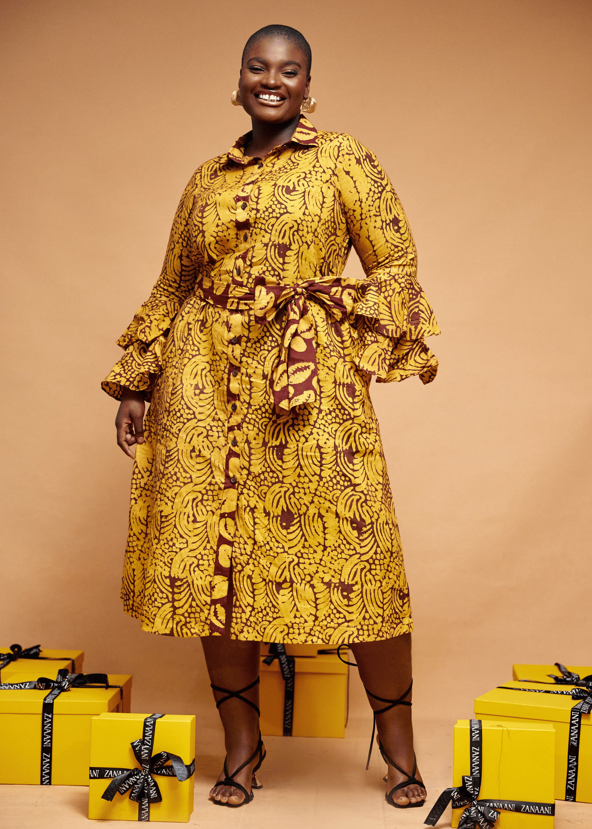 Hand-dyed S-Block Dress