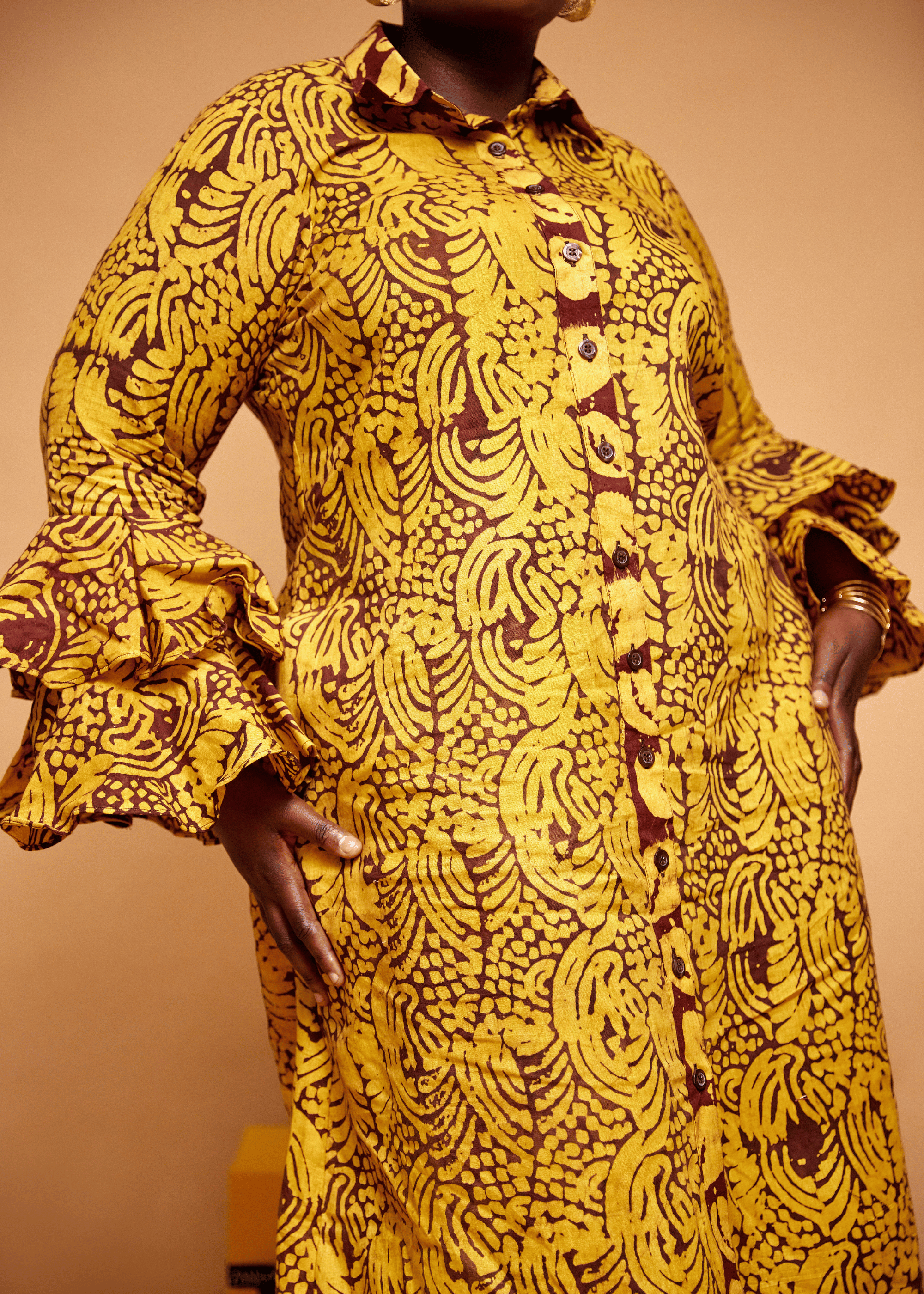 Hand-dyed S-Block Dress