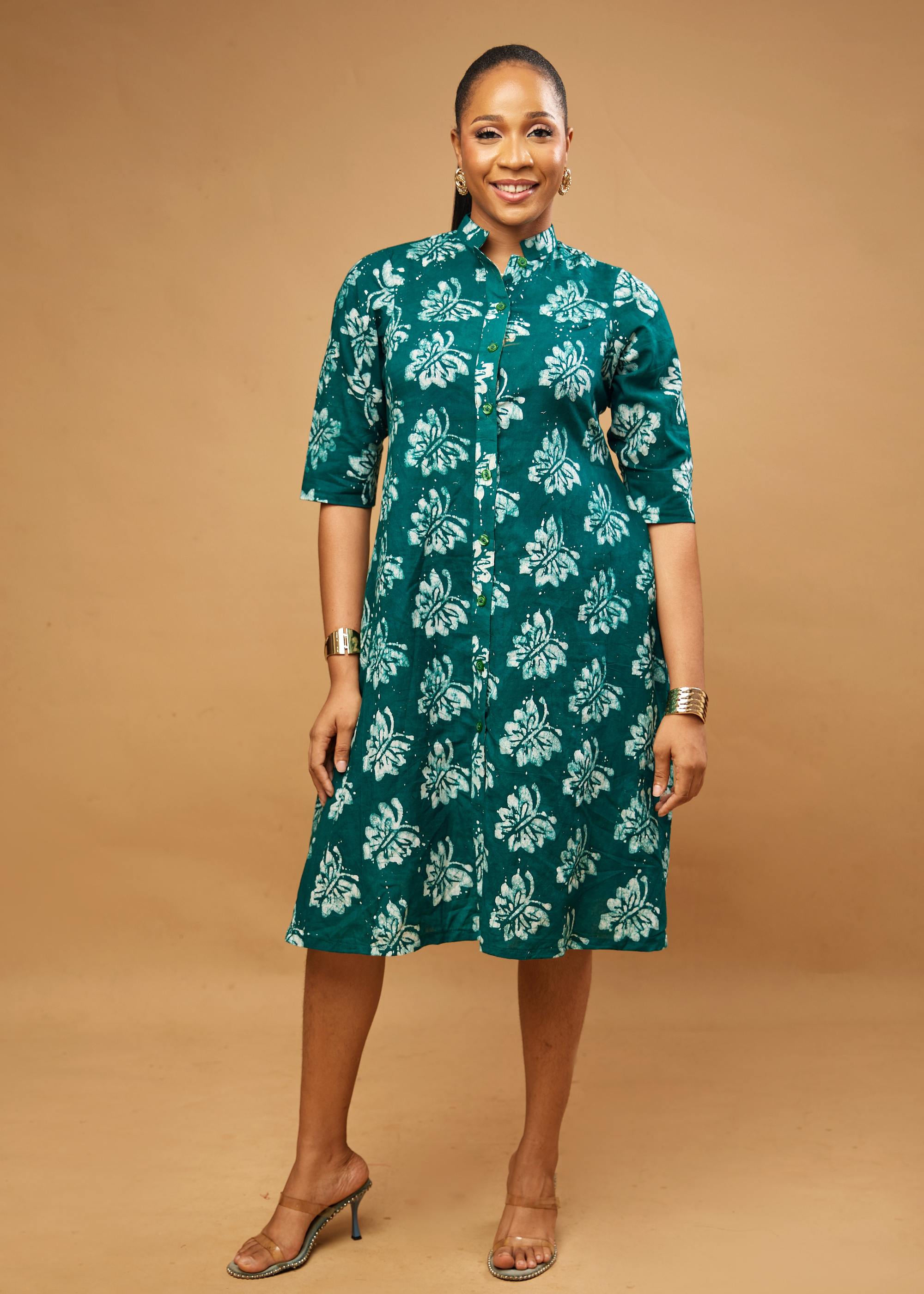 Butterfly Shirt Dress (Hand-dyed)