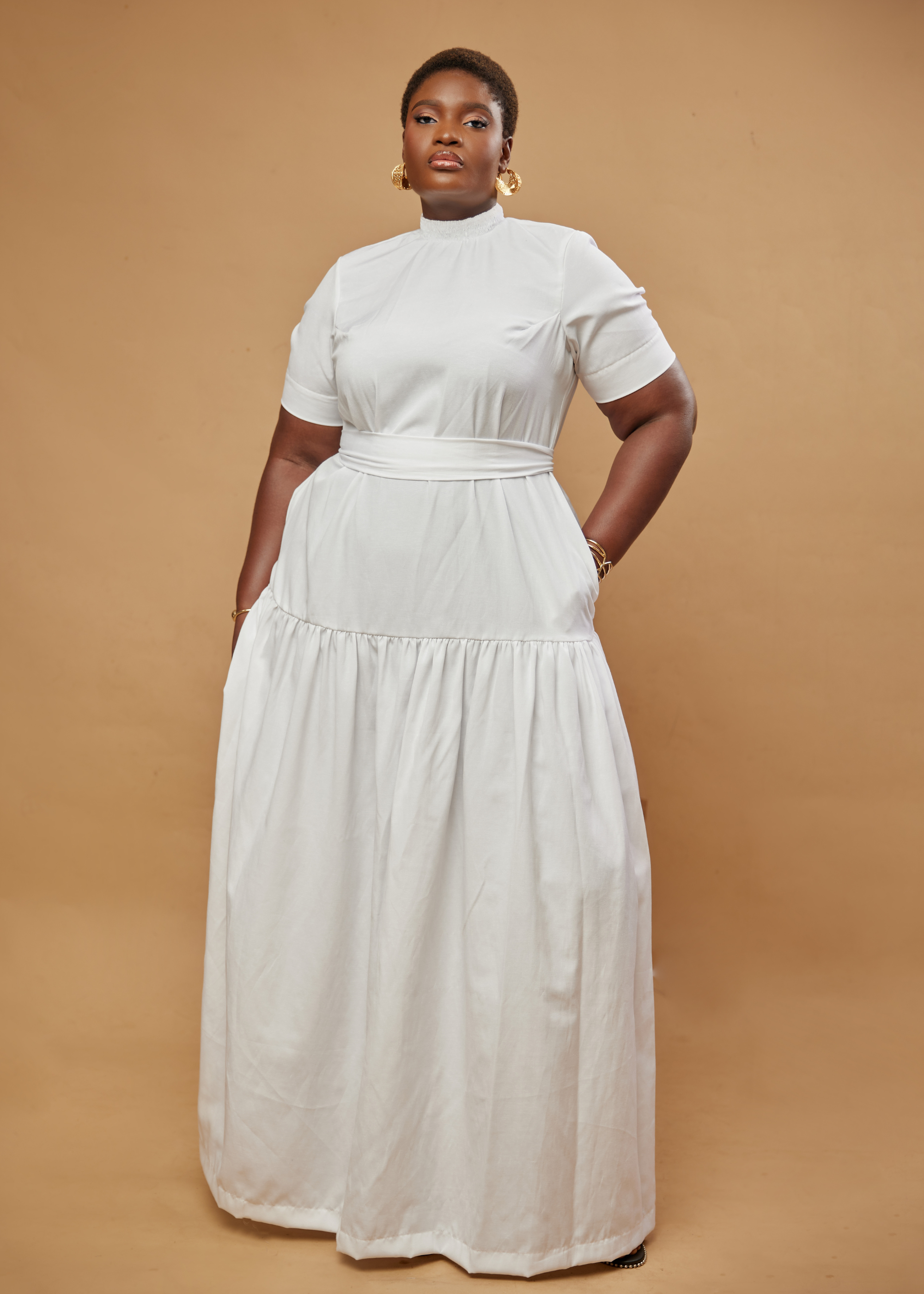 Bow Maxi Dress (Hand-dyed)