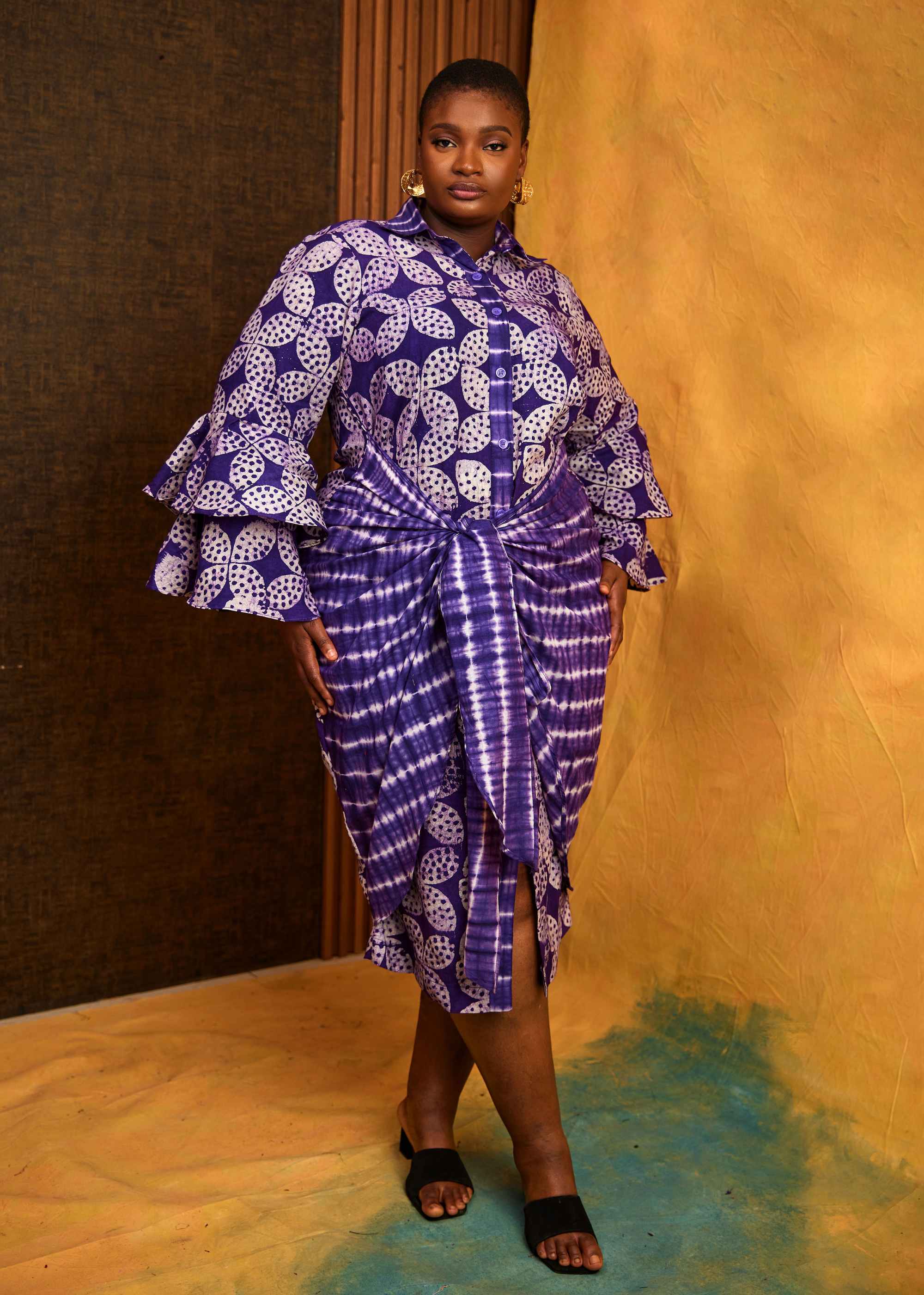 Flower Sarong Dress (Hand-Dyed)