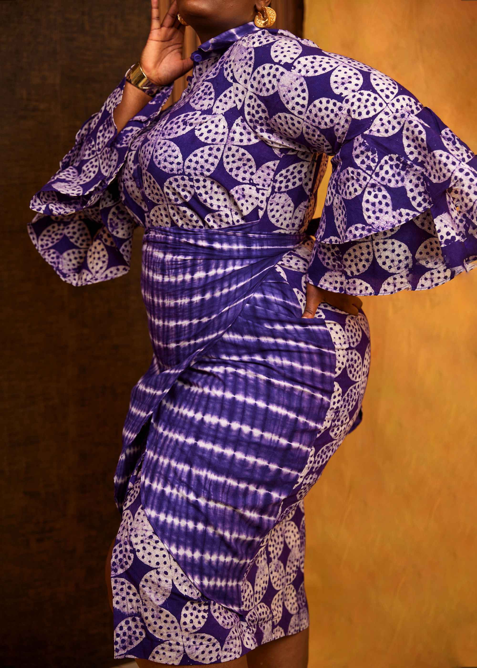 Flower Sarong Dress (Hand-Dyed)