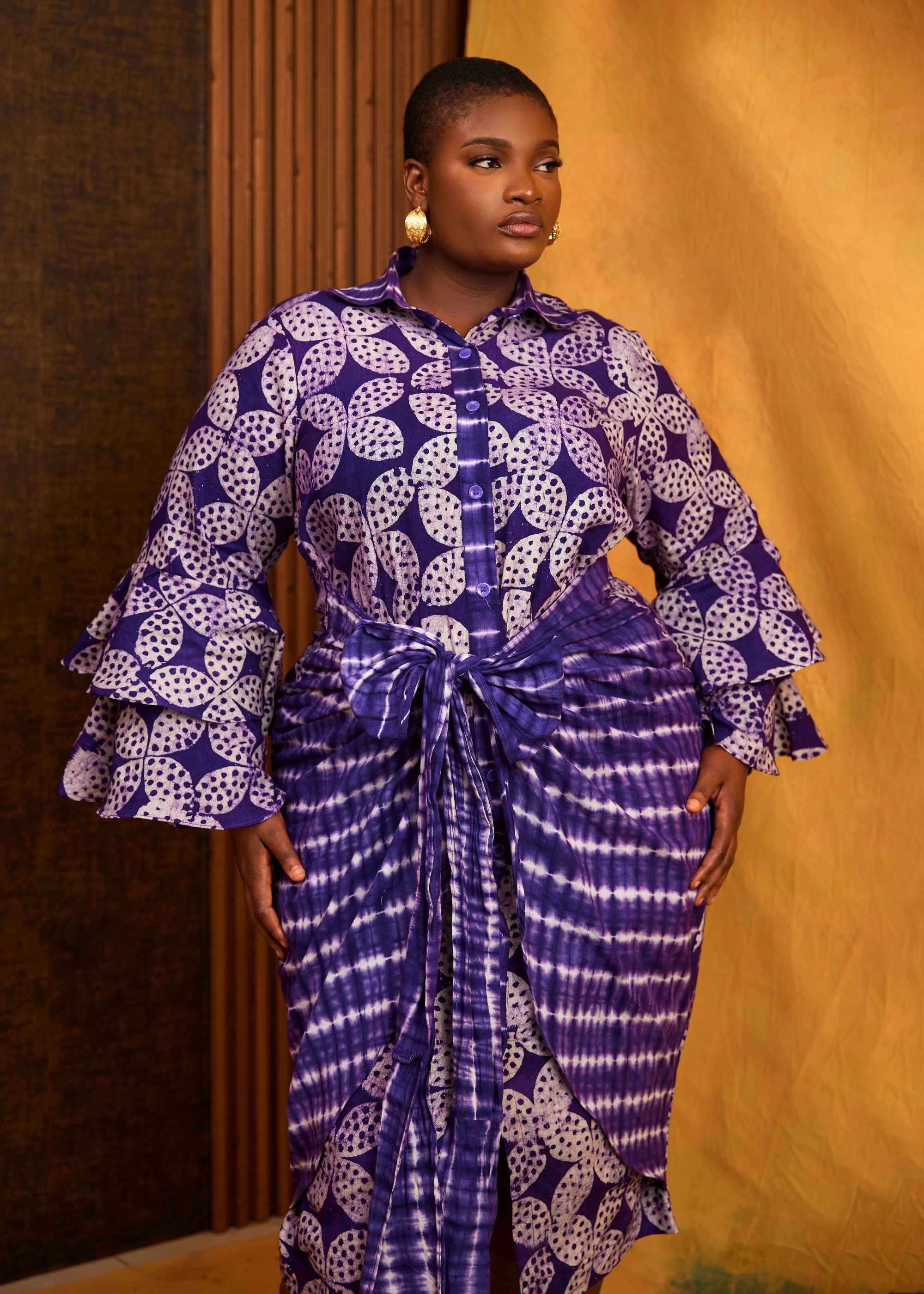 Flower Sarong Dress (Hand-Dyed)