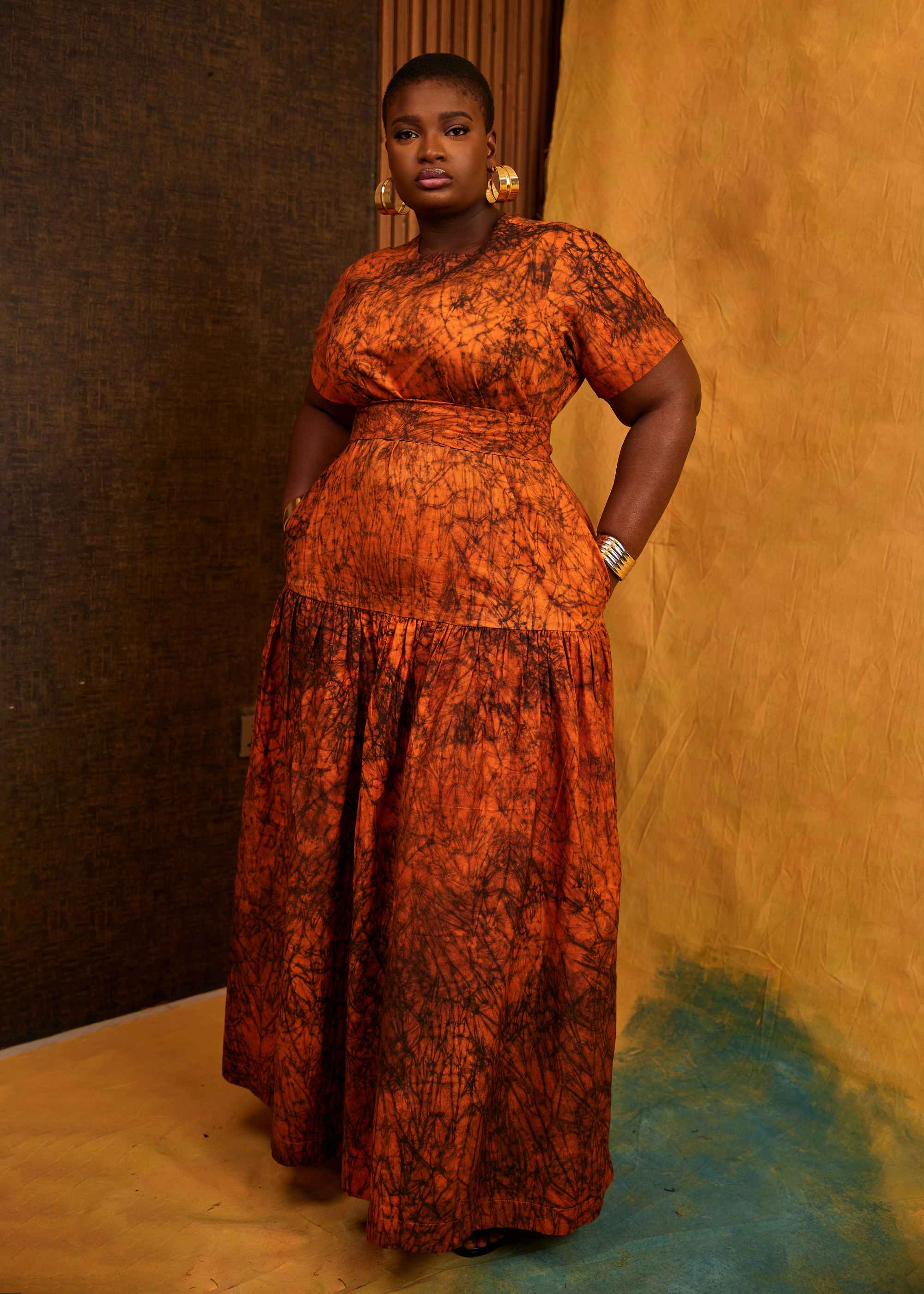 Writing Maxi Dress (Hand-dyed)