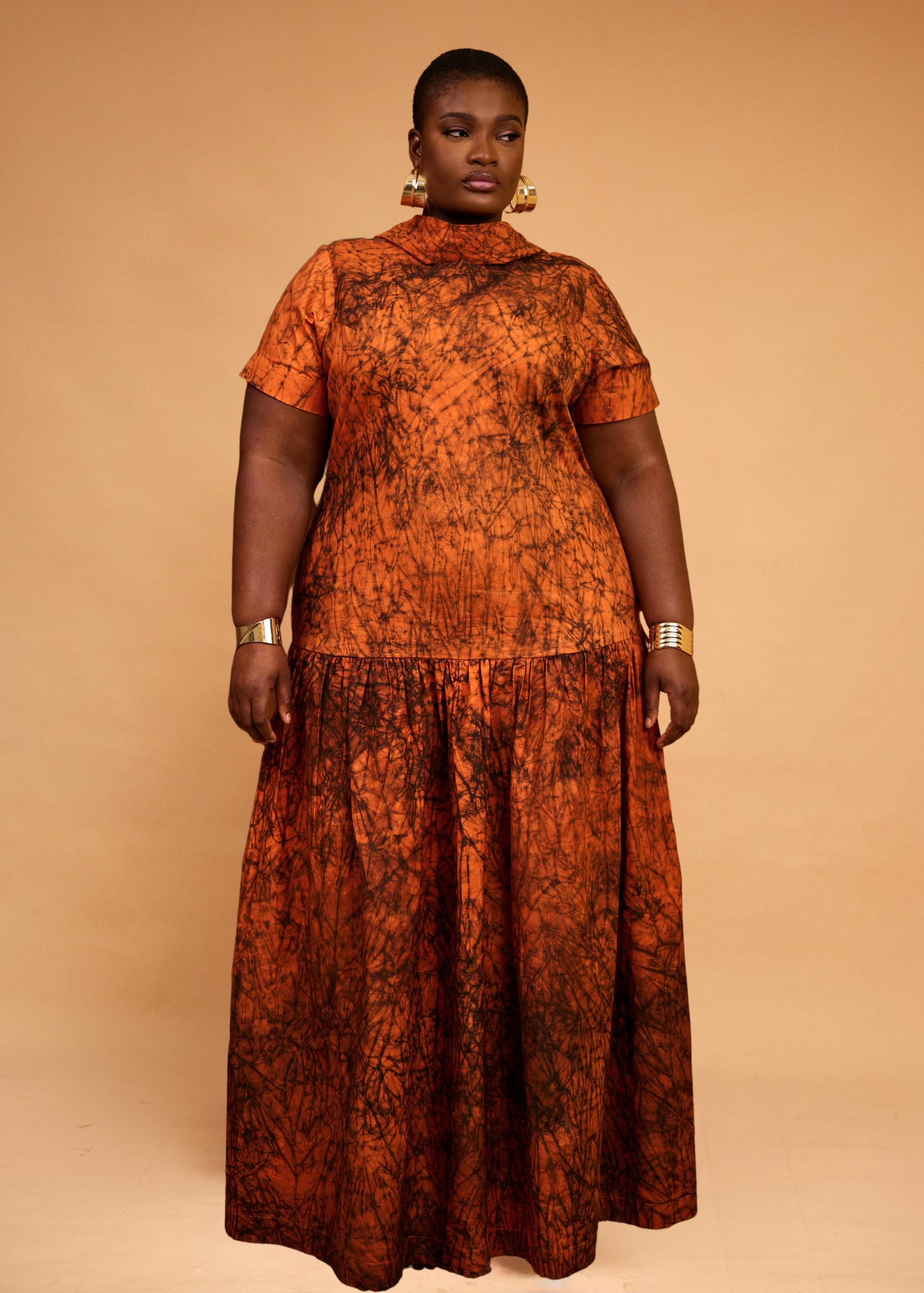 Writing Maxi Dress (Hand-dyed)