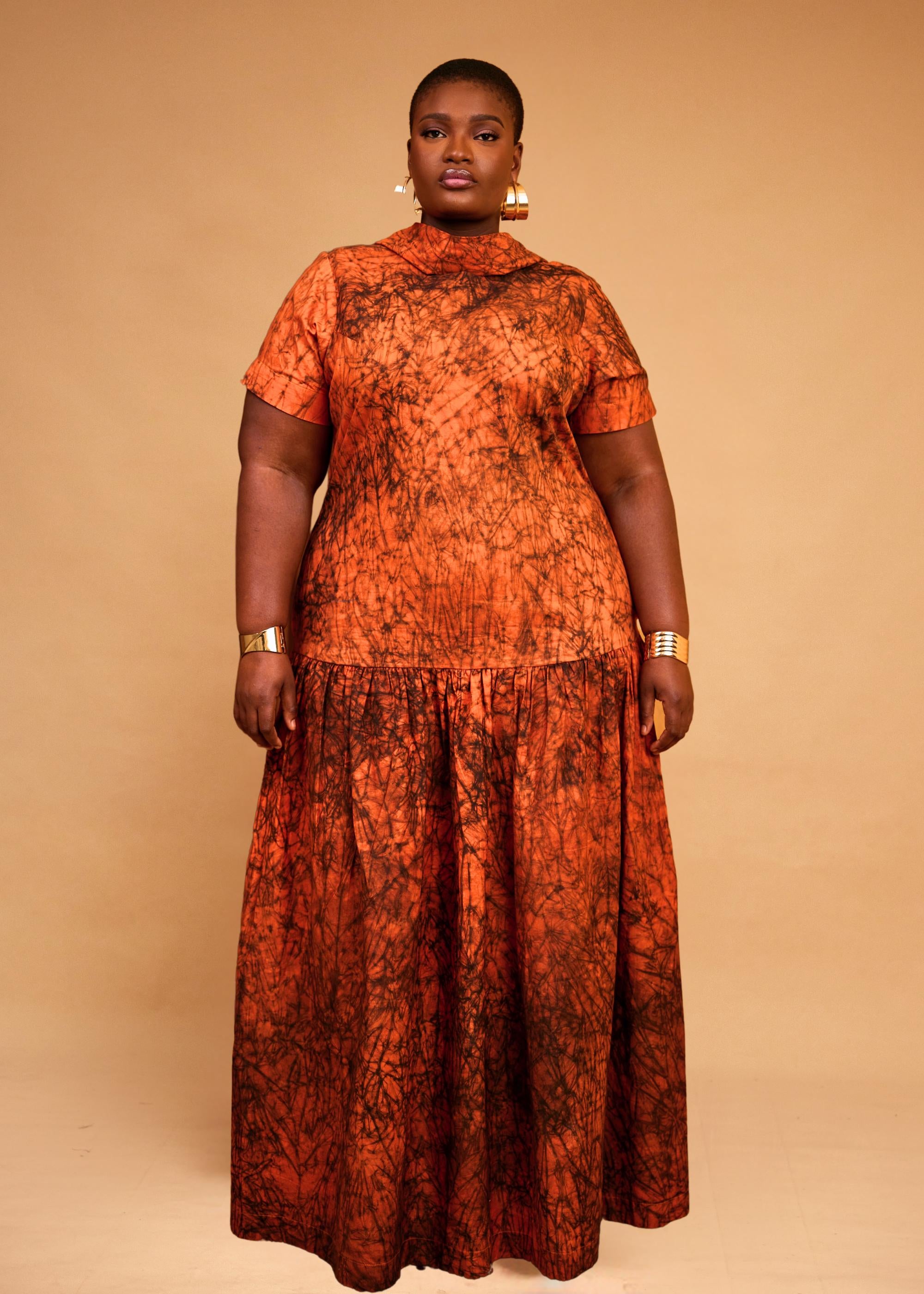 Writing Maxi Dress (Hand-dyed)