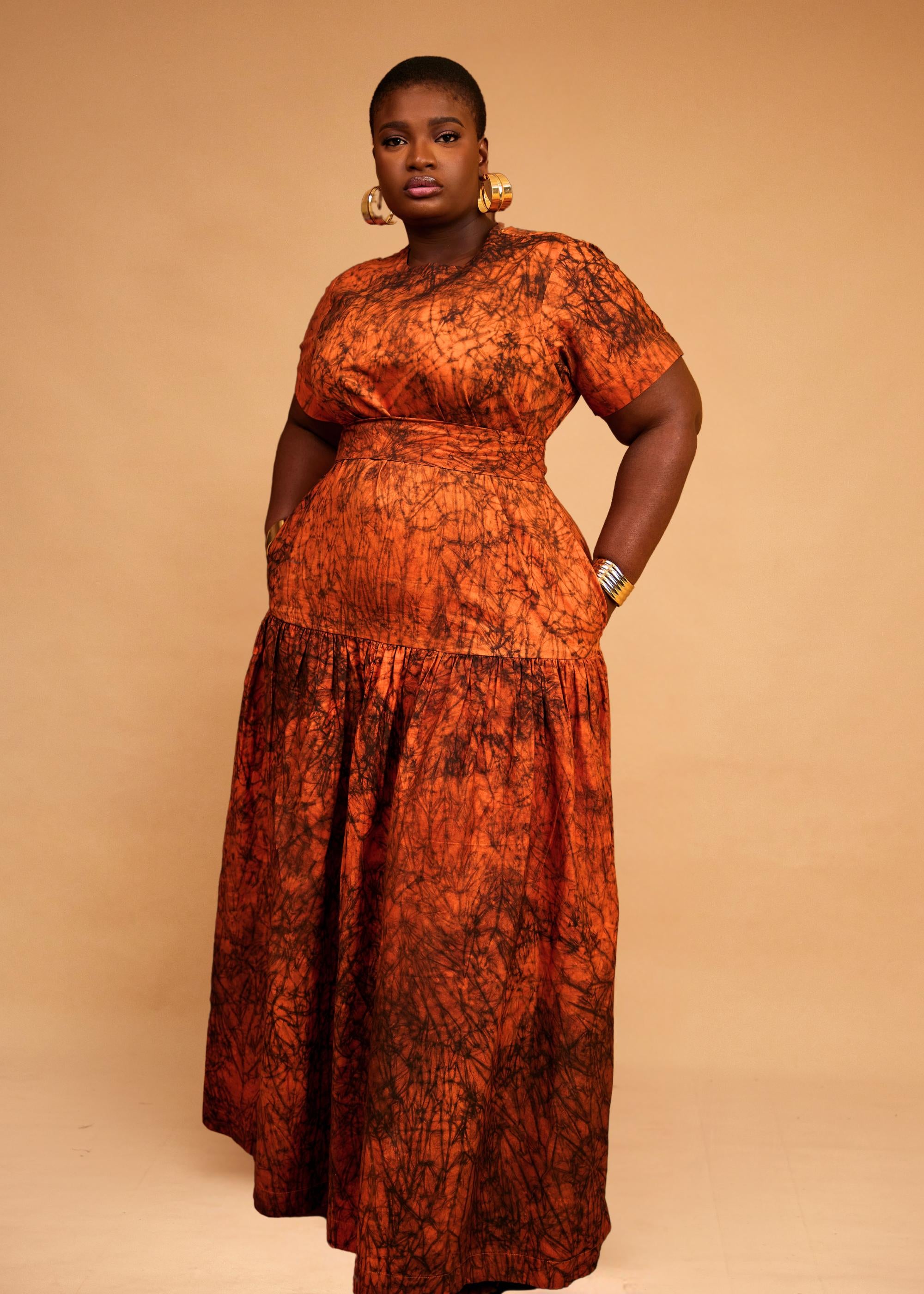 Writing Maxi Dress (Hand-dyed)