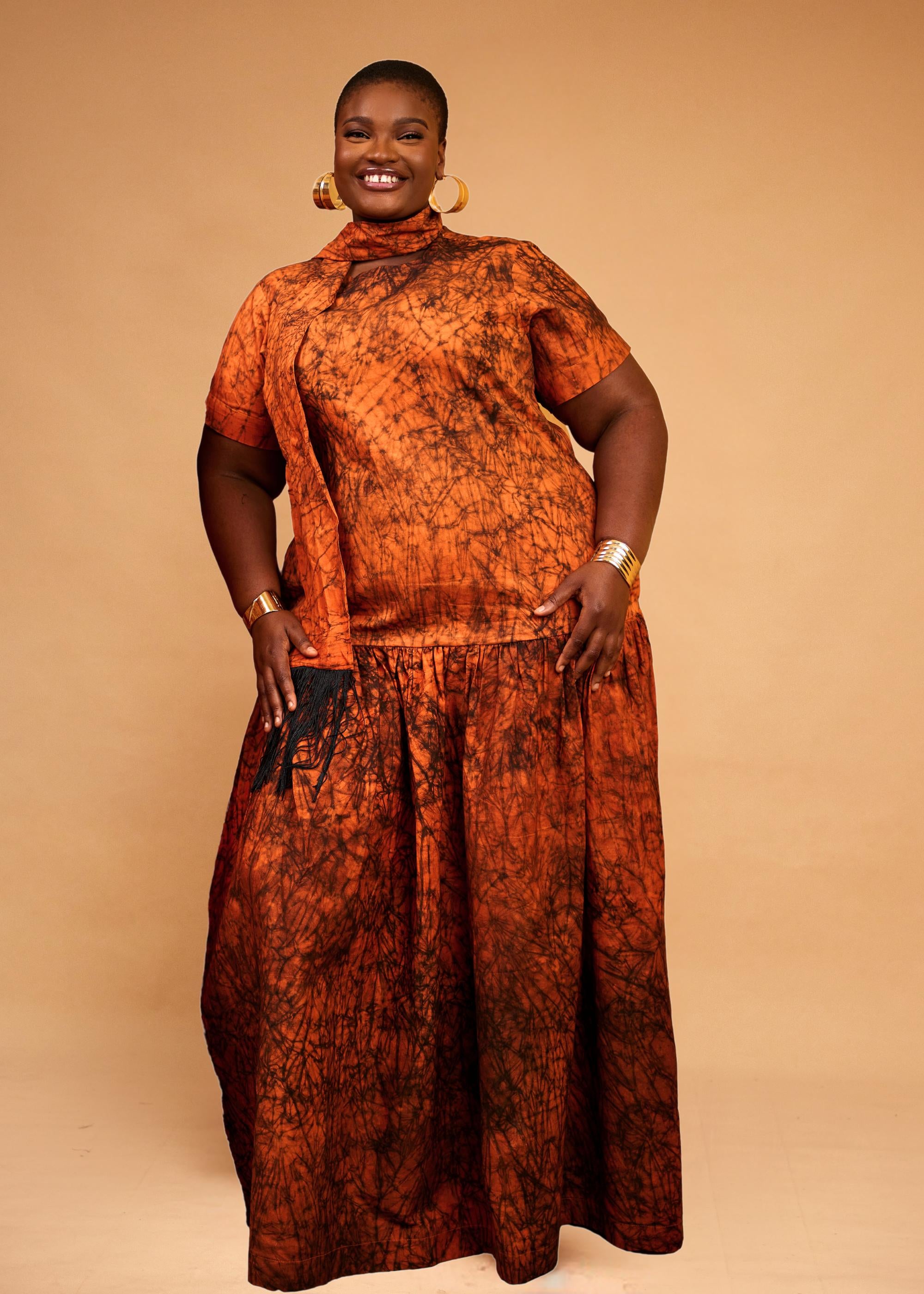 Writing Maxi Dress (Hand-dyed)