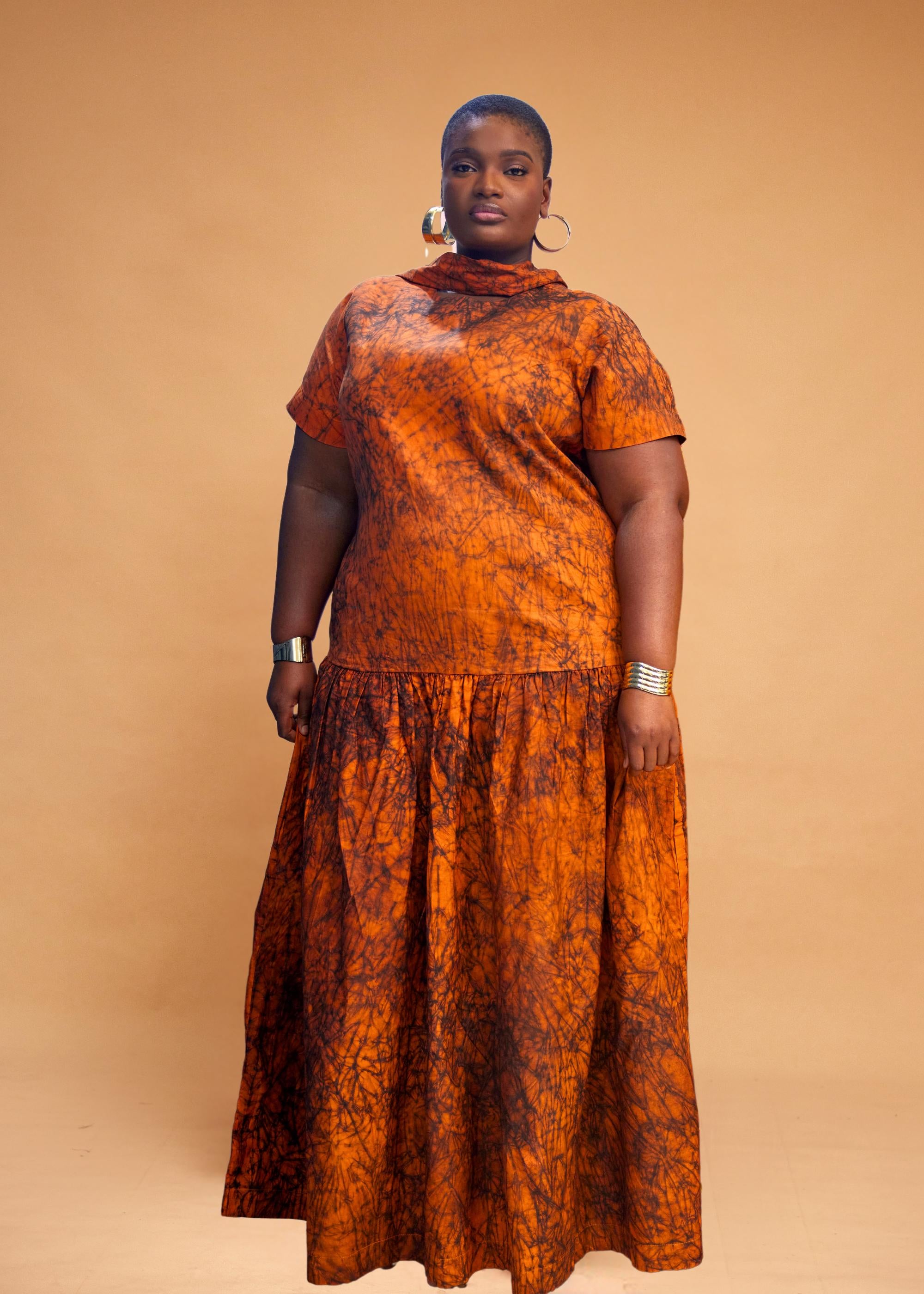 Writing Maxi Dress (Hand-dyed)