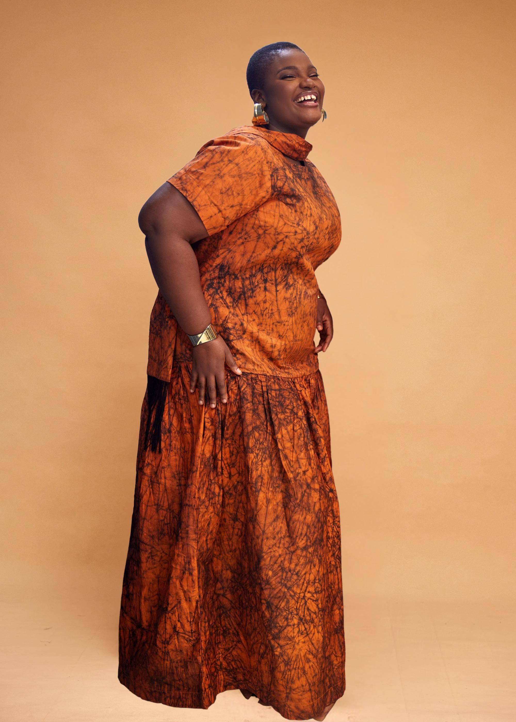 Writing Maxi Dress (Hand-dyed)