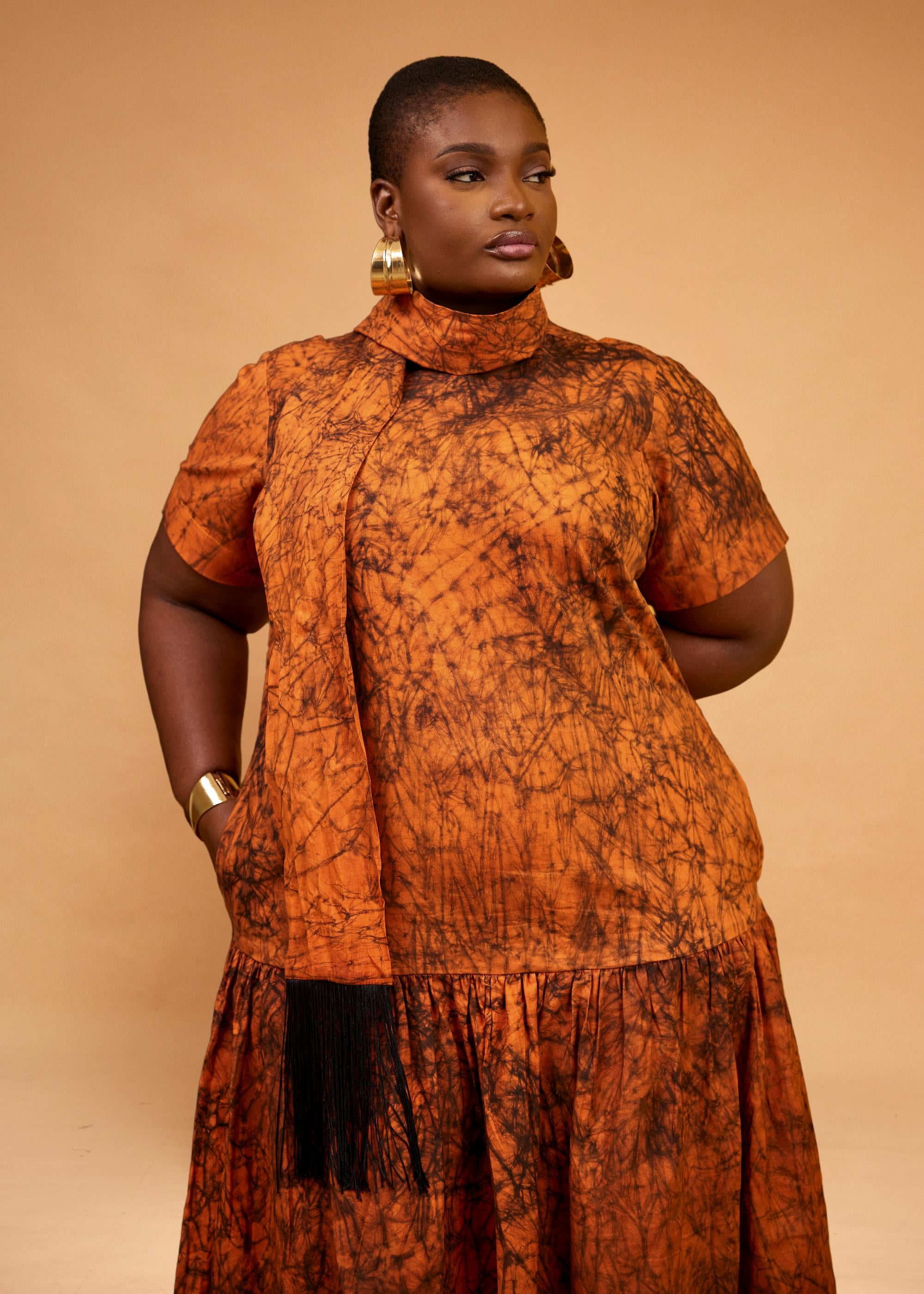 Writing Maxi Dress (Hand-dyed)