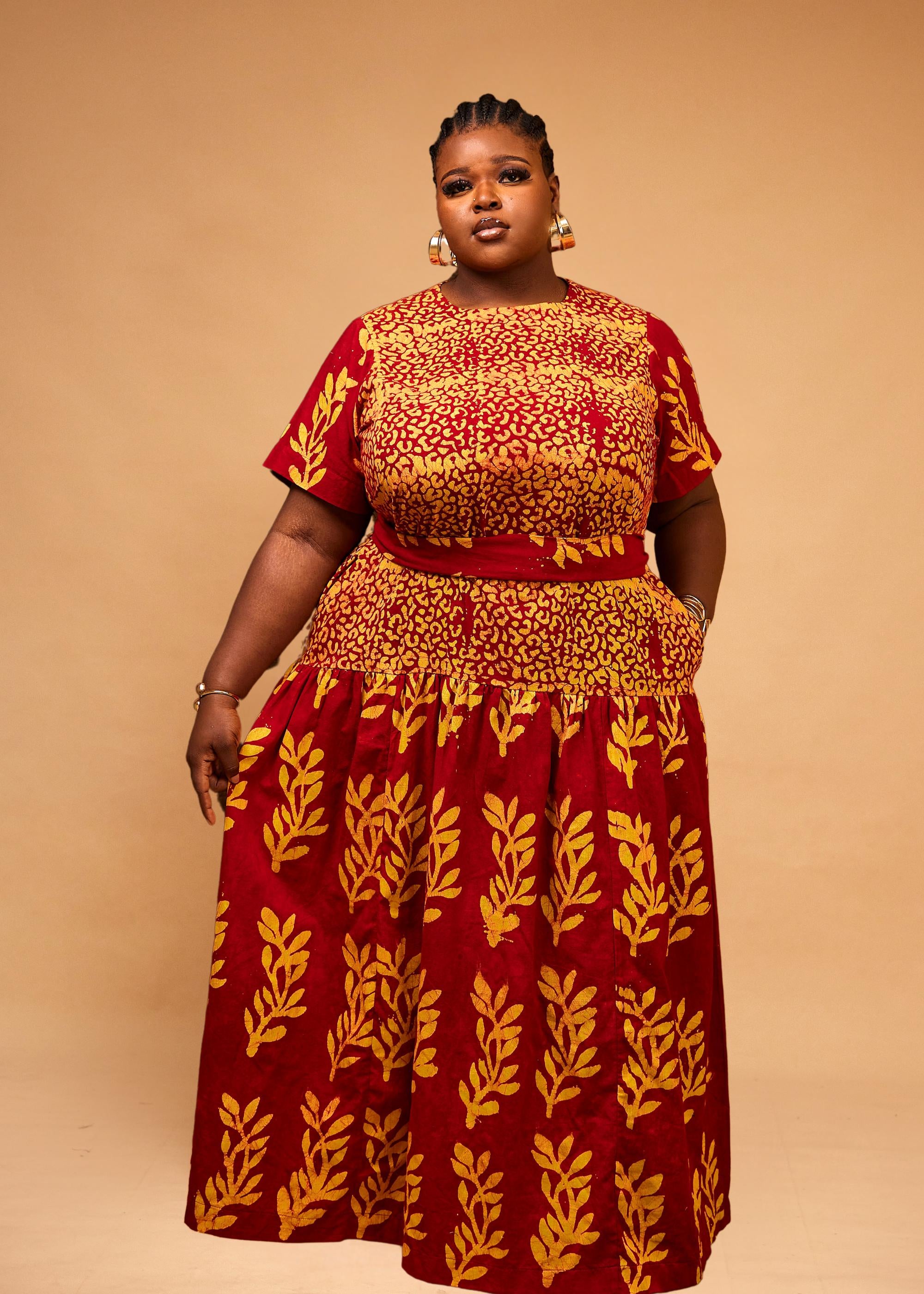 Writing Maxi Dress (Hand-dyed)