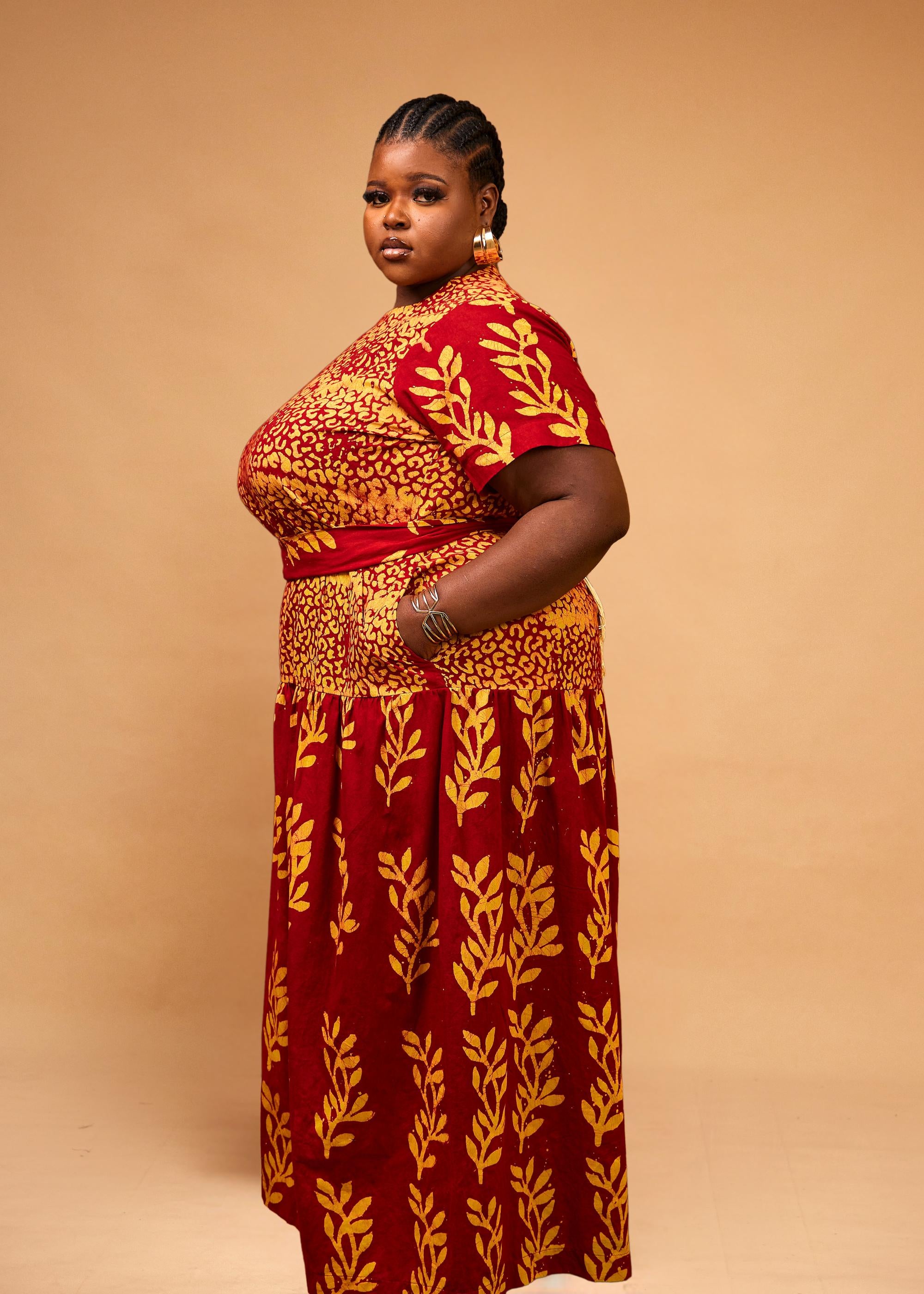 Writing Maxi Dress (Hand-dyed)