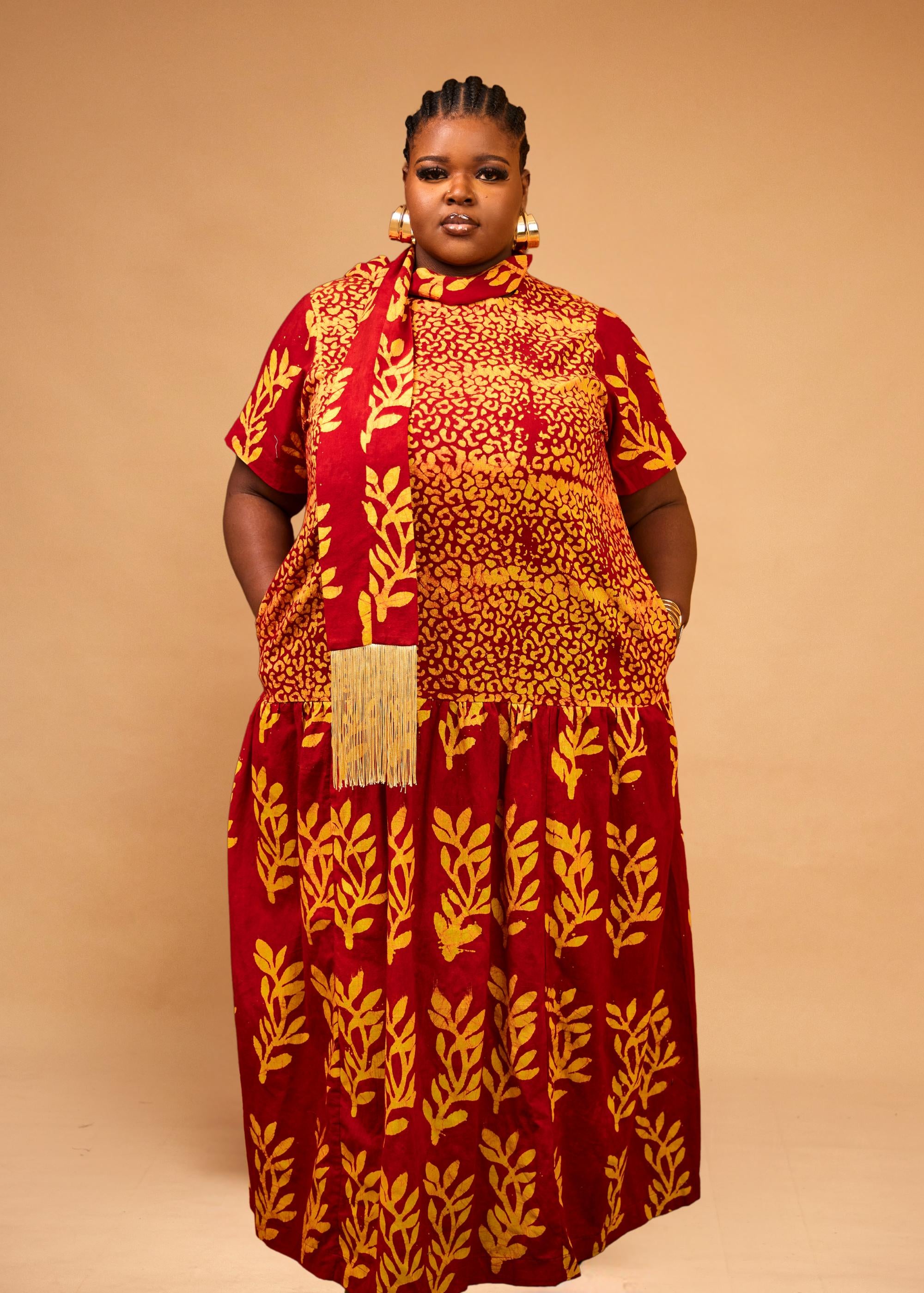 Writing Maxi Dress (Hand-dyed)