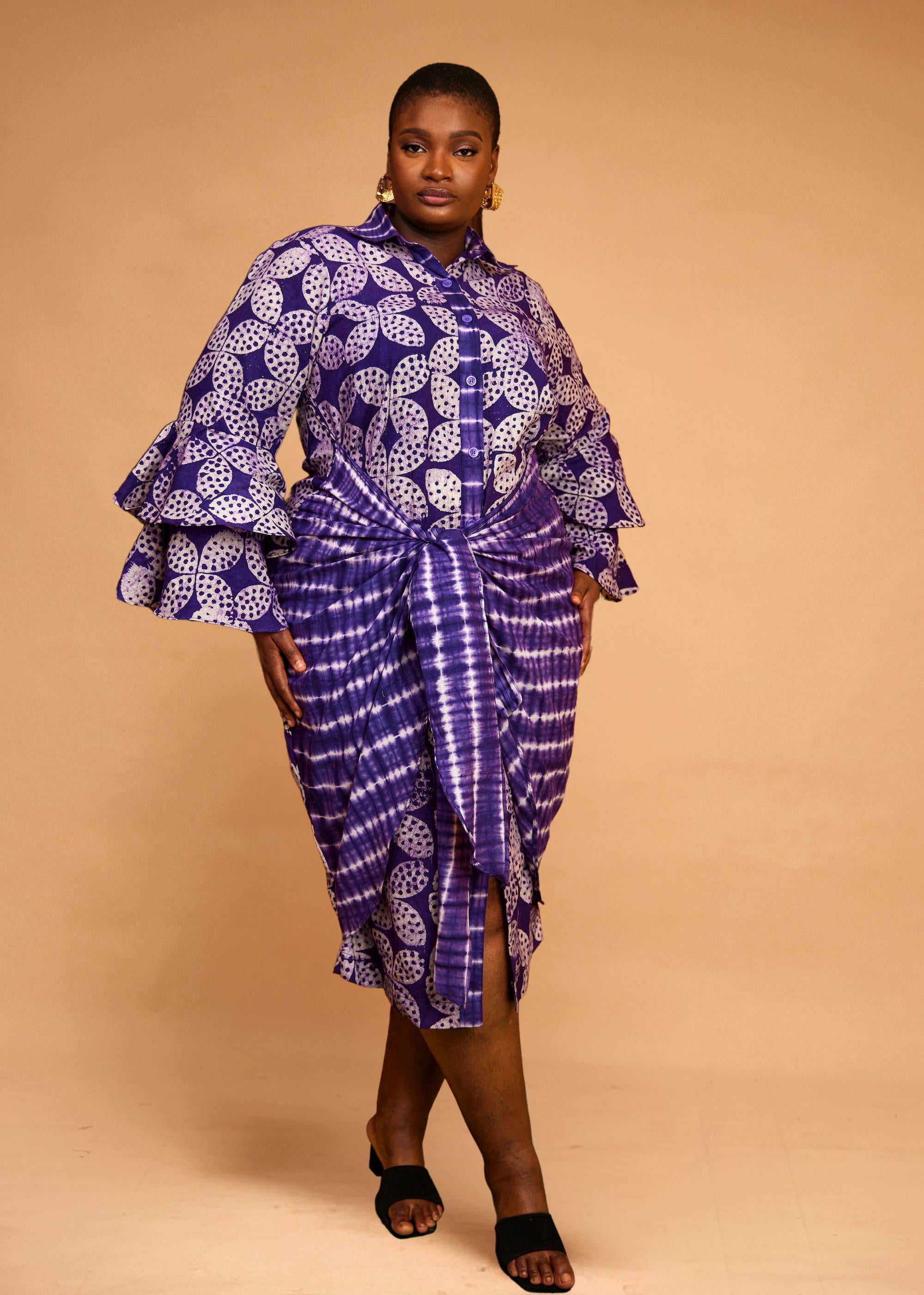 Flower Sarong Dress (Hand-Dyed)