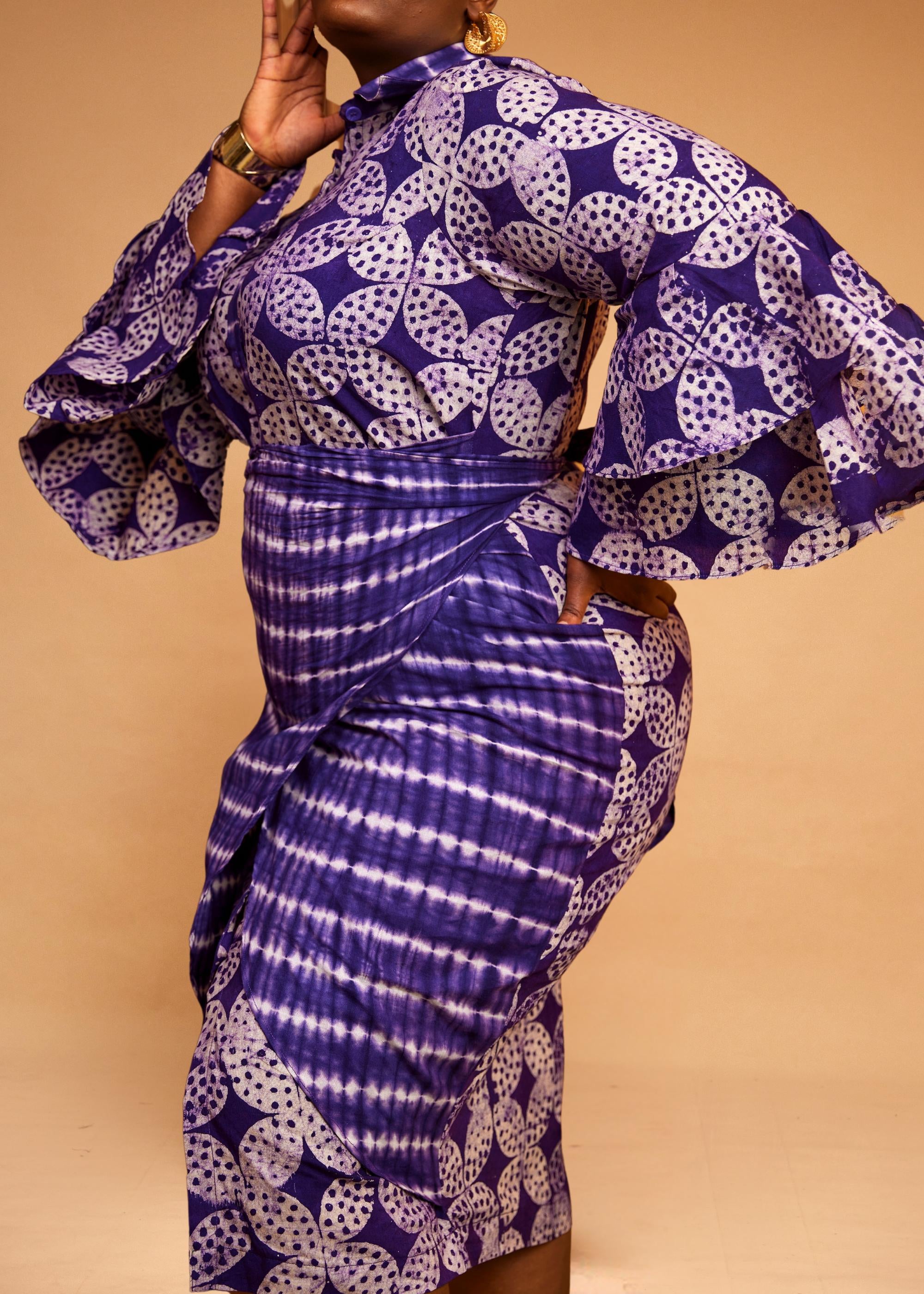 Flower Sarong Dress (Hand-Dyed)