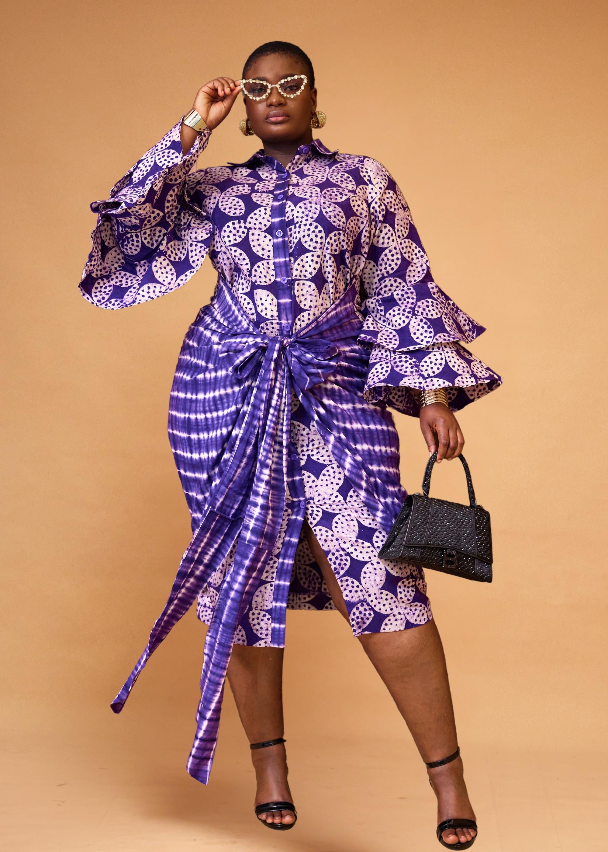 Flower Sarong Dress (Hand-Dyed)