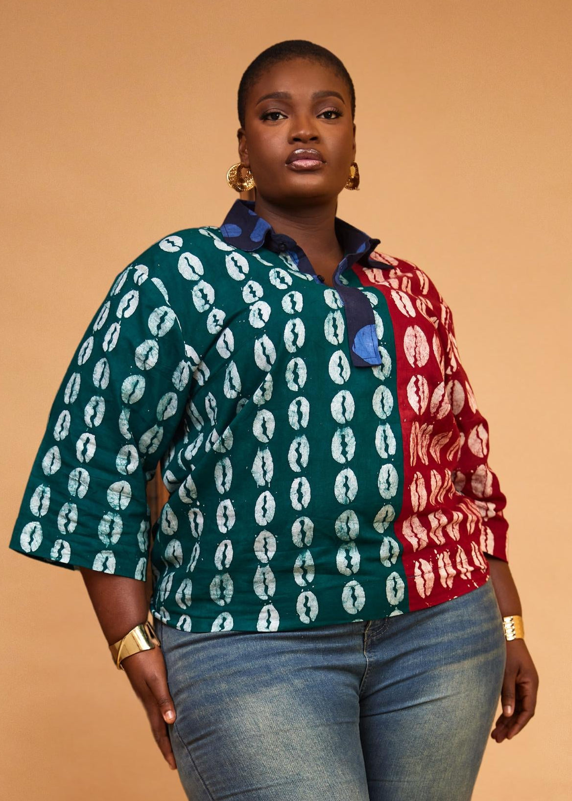 Cowrie Patch Shirt (Hand-Dyed)