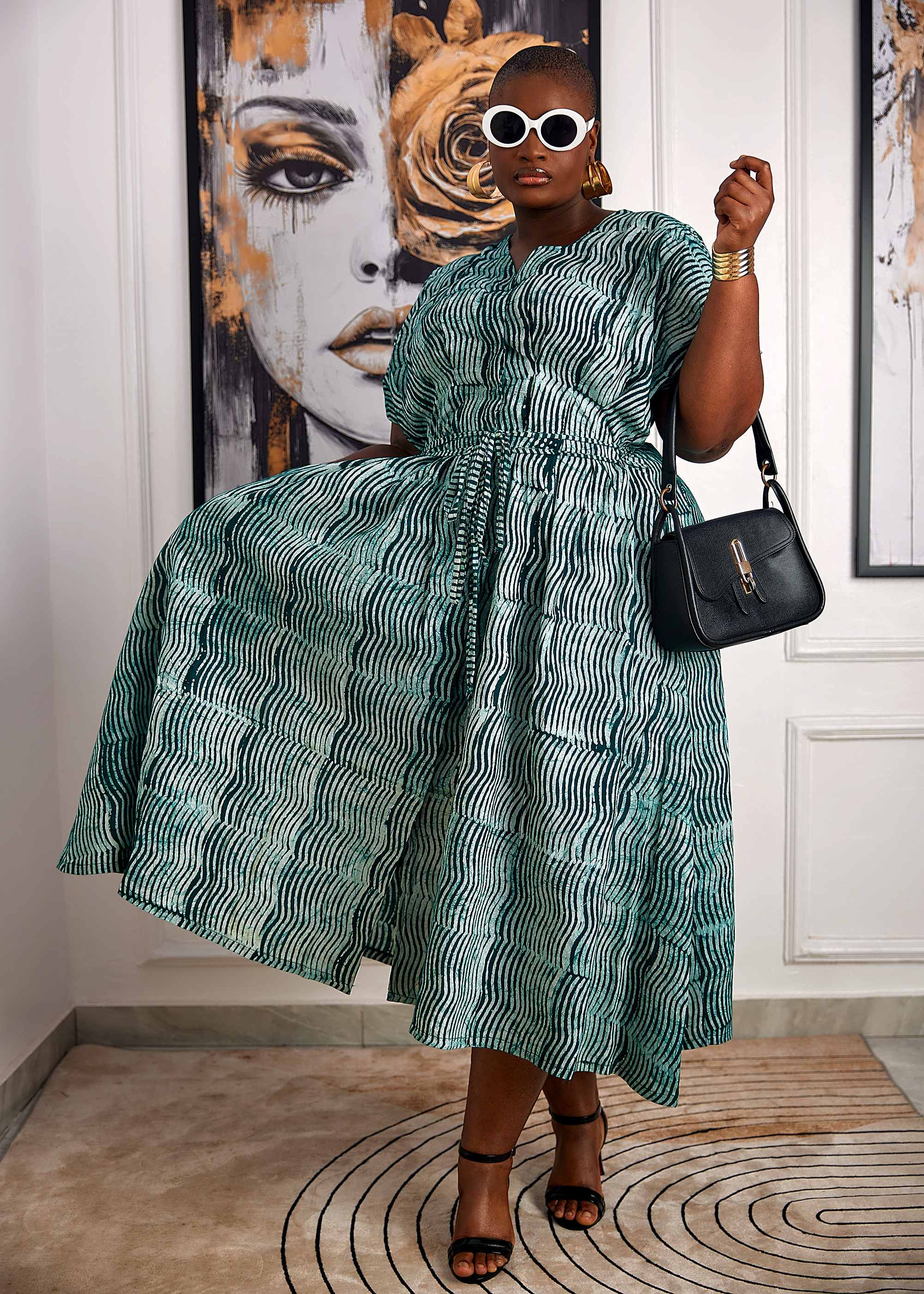 Hand-dyed Waves Dress