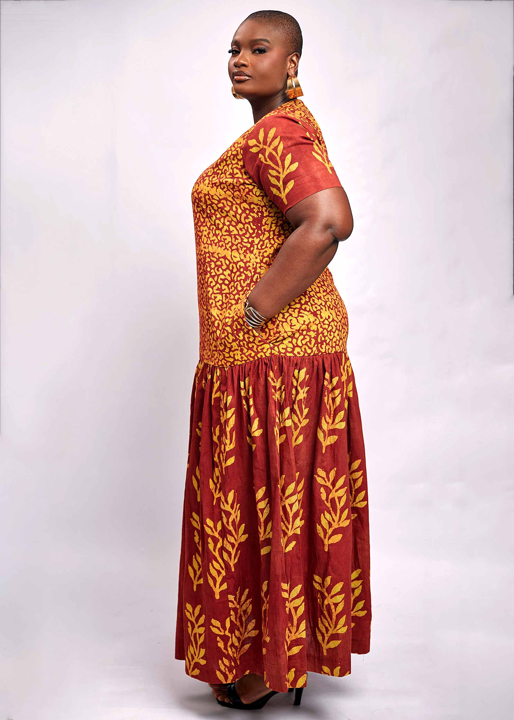 Writing Maxi Dress (Hand-dyed)