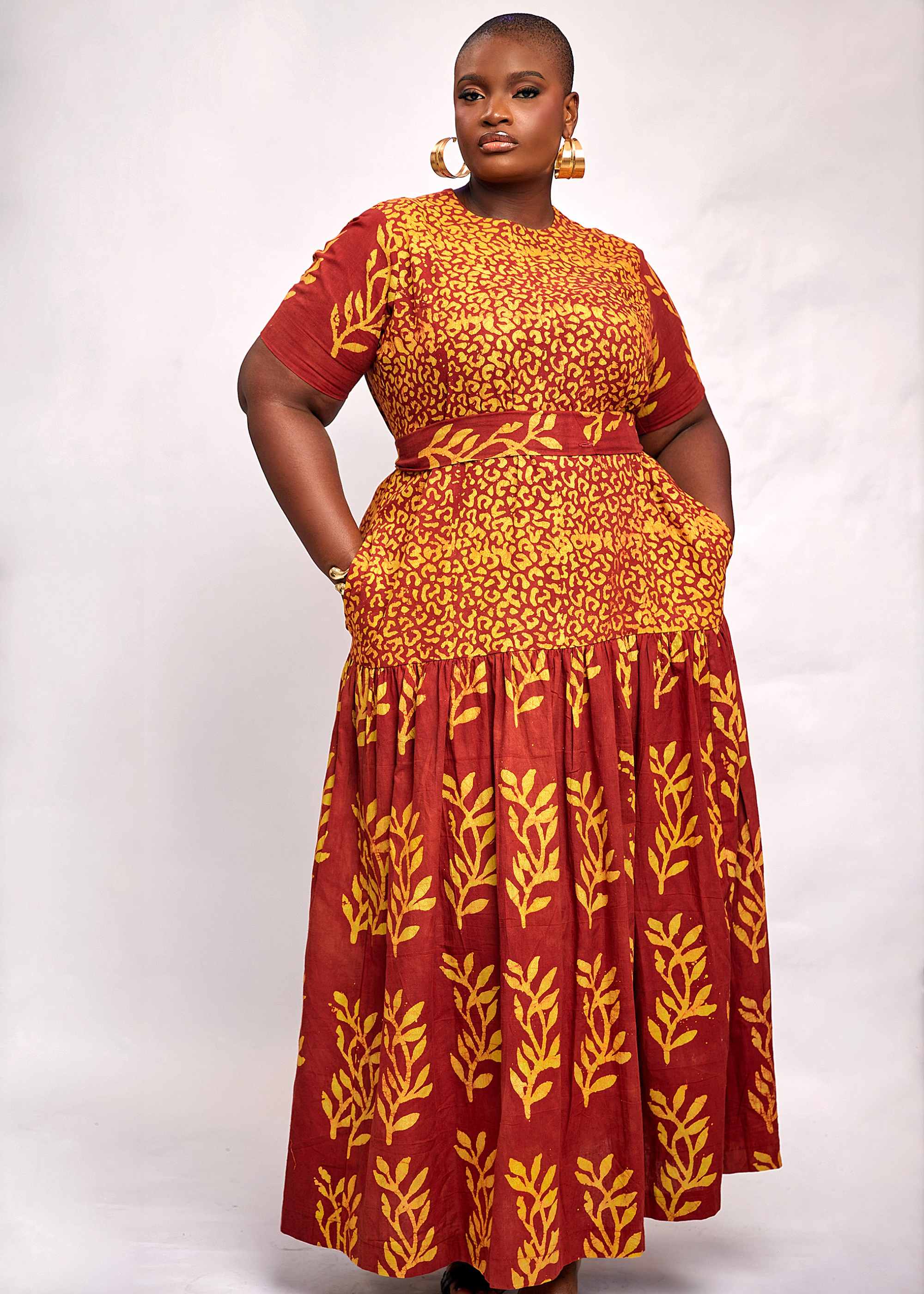 Writing Maxi Dress (Hand-dyed)