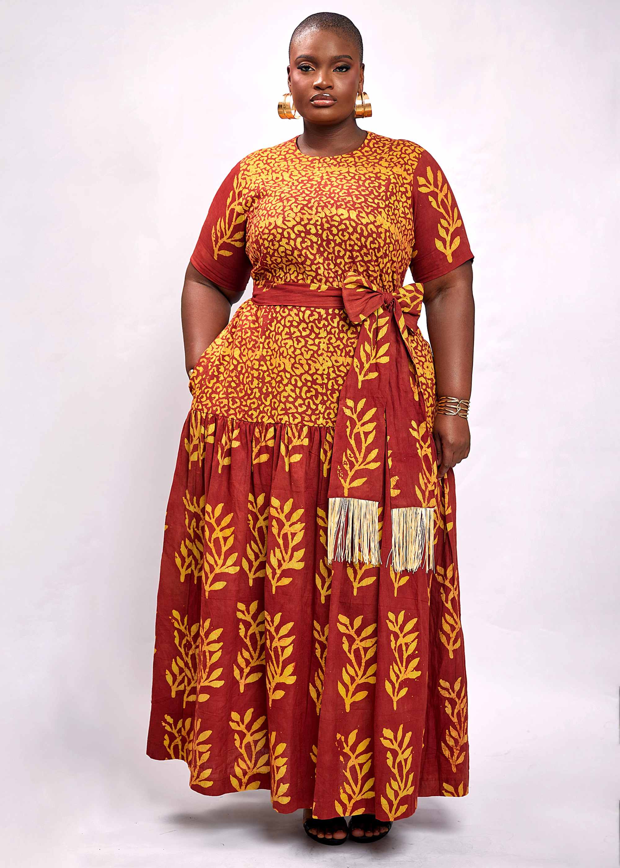 Writing Maxi Dress (Hand-dyed)