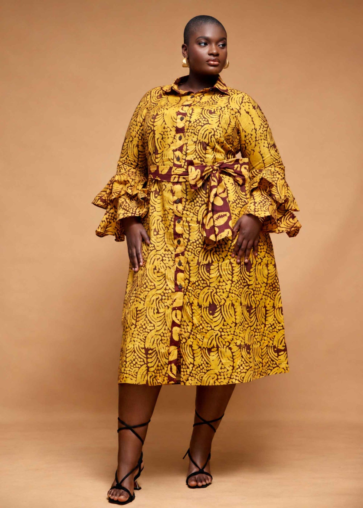 Hand-dyed Abstract Shirt Dress
