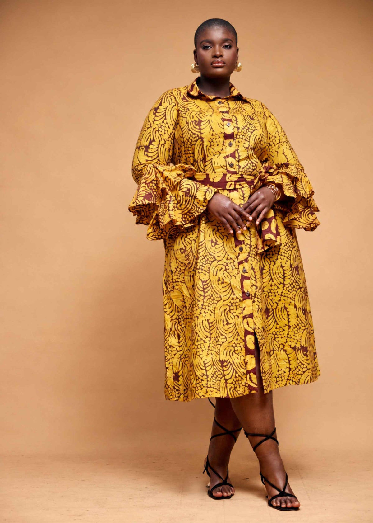 Hand-dyed Abstract Shirt Dress