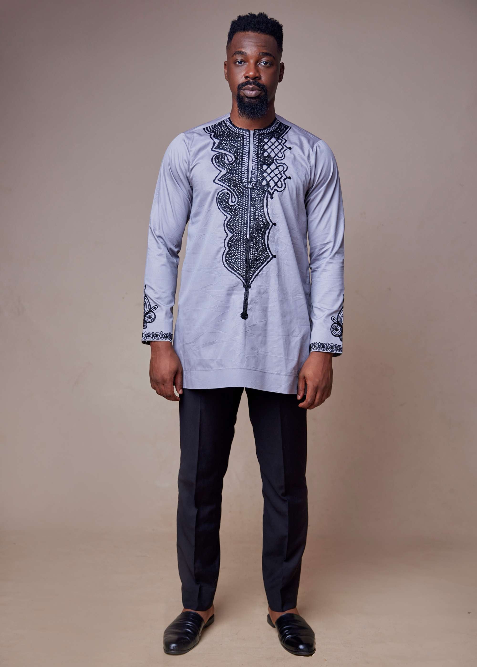 Royal Embroidered Shirt (Grey)