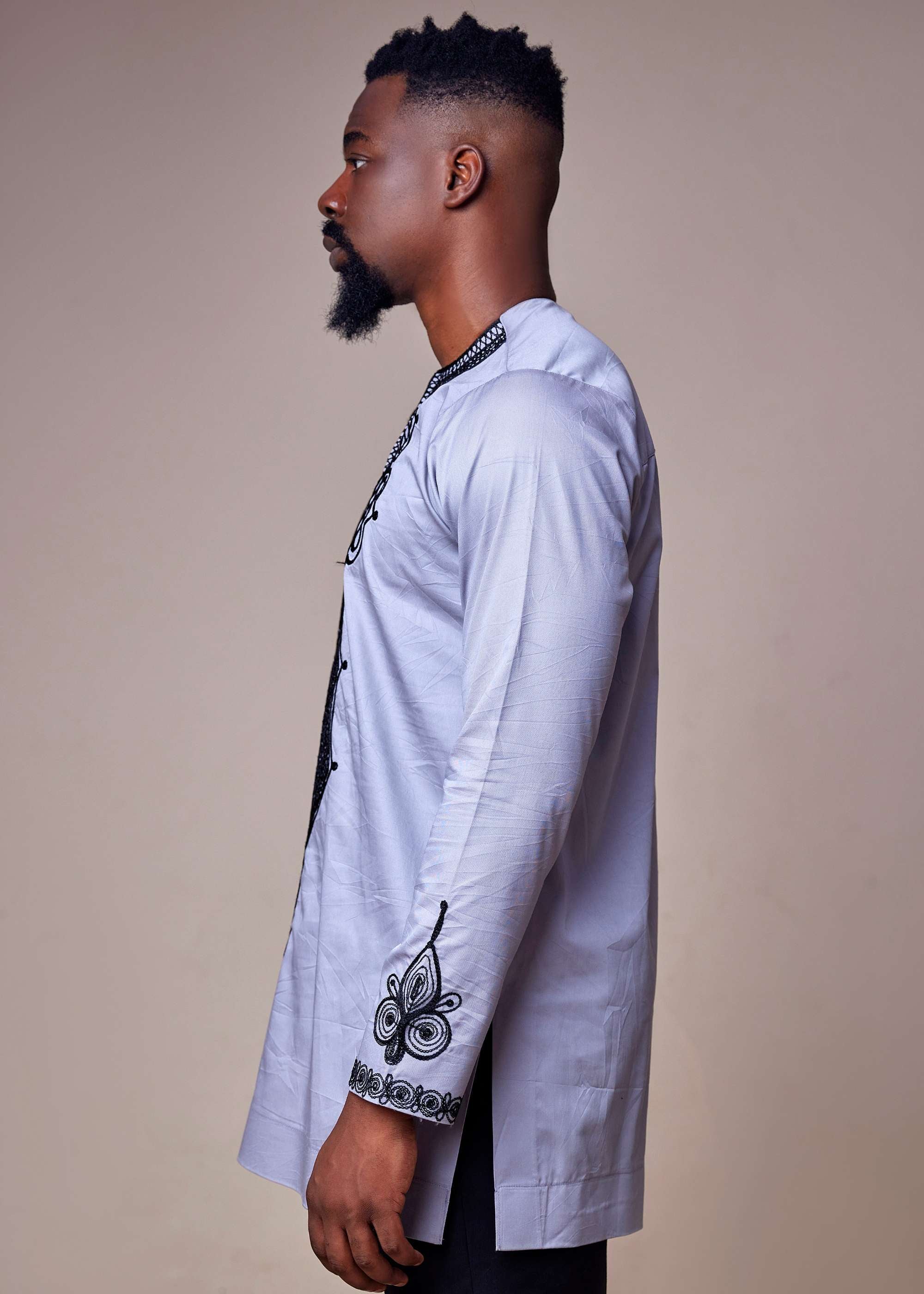 Oloye Embroidered Shirt (Light Blue)