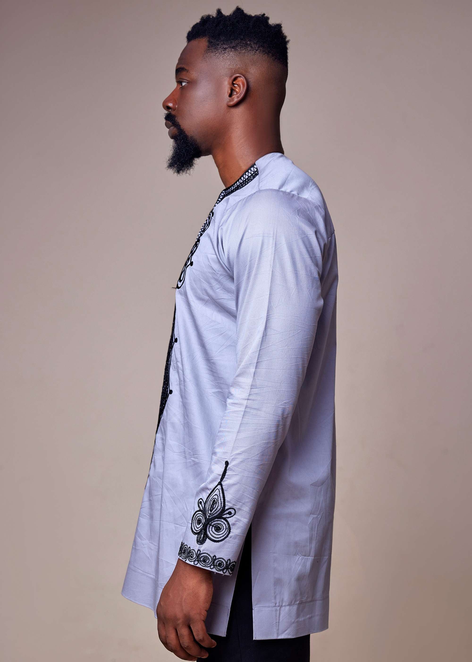 Royal Embroidered Shirt (Grey)