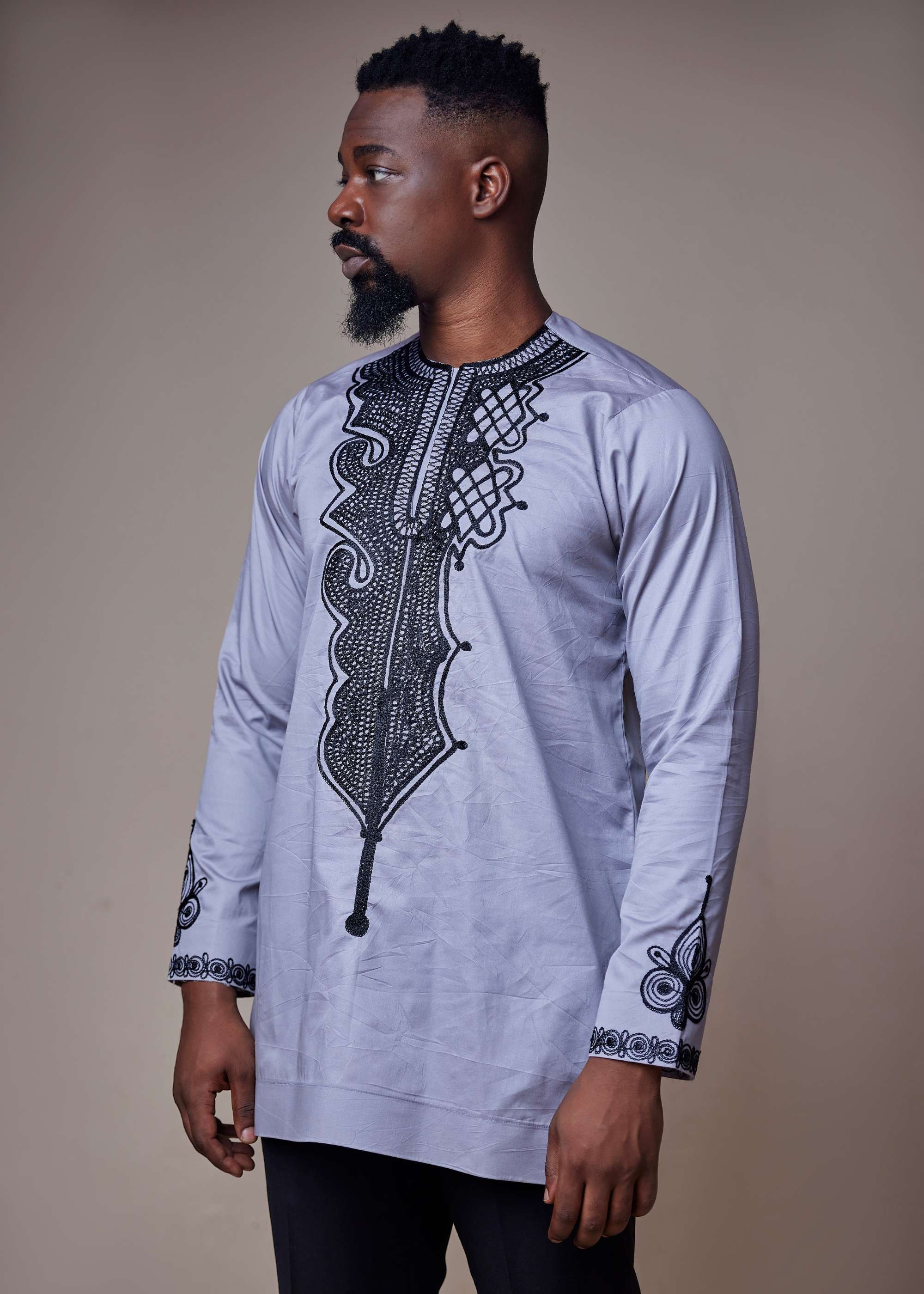 Royal Embroidered Shirt (Grey)
