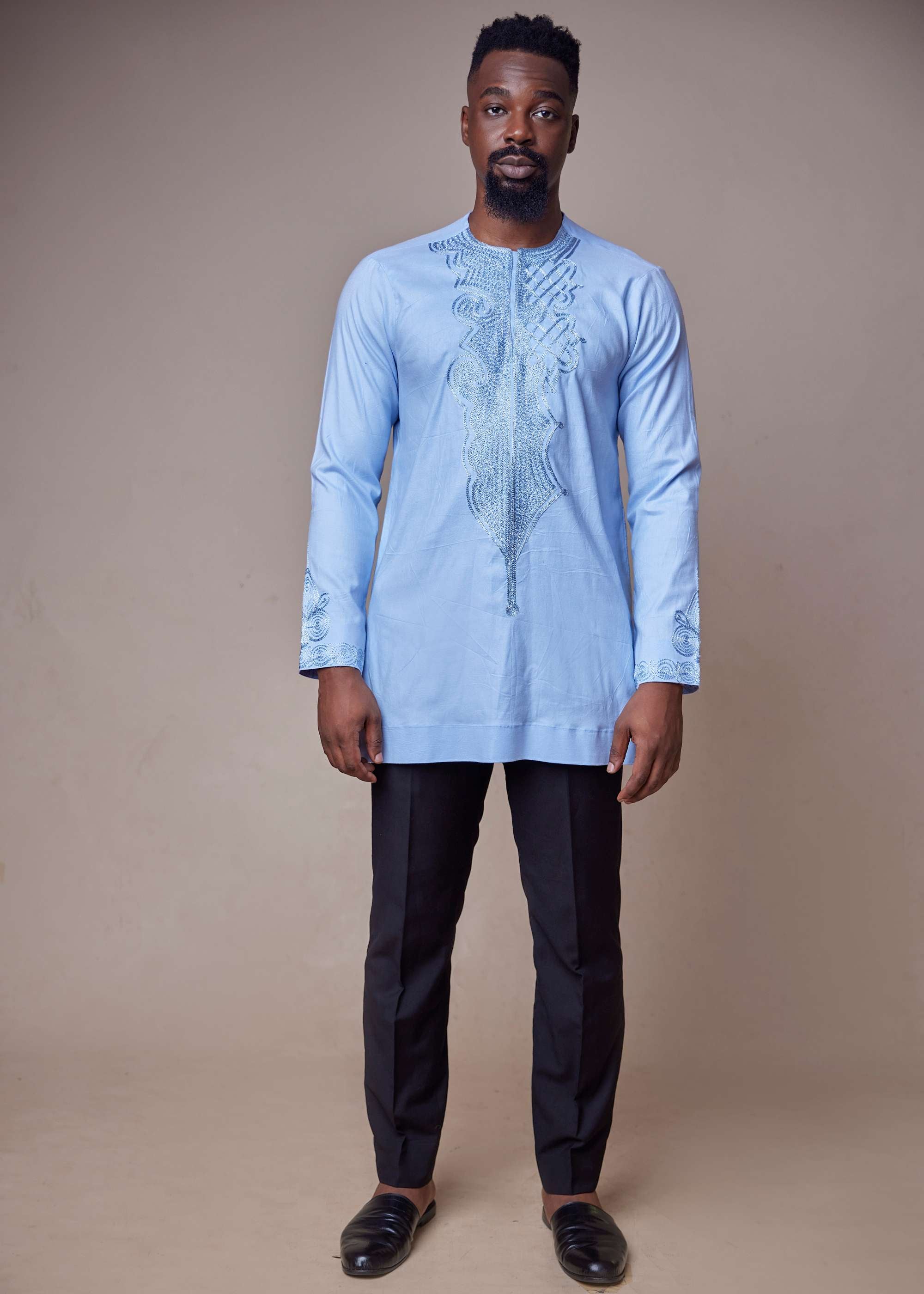 Royal Embroidered Shirt (Light Blue)