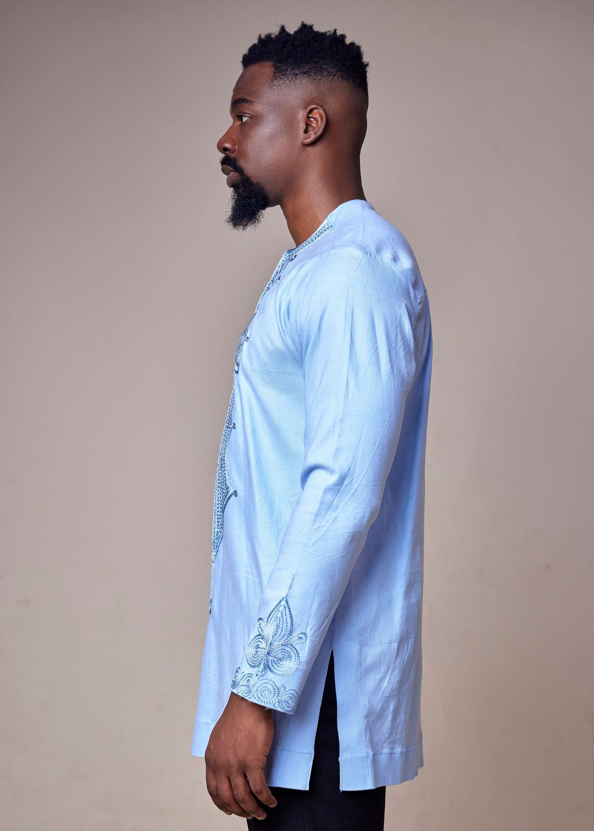 Oloye Embroidered Shirt (Grey)