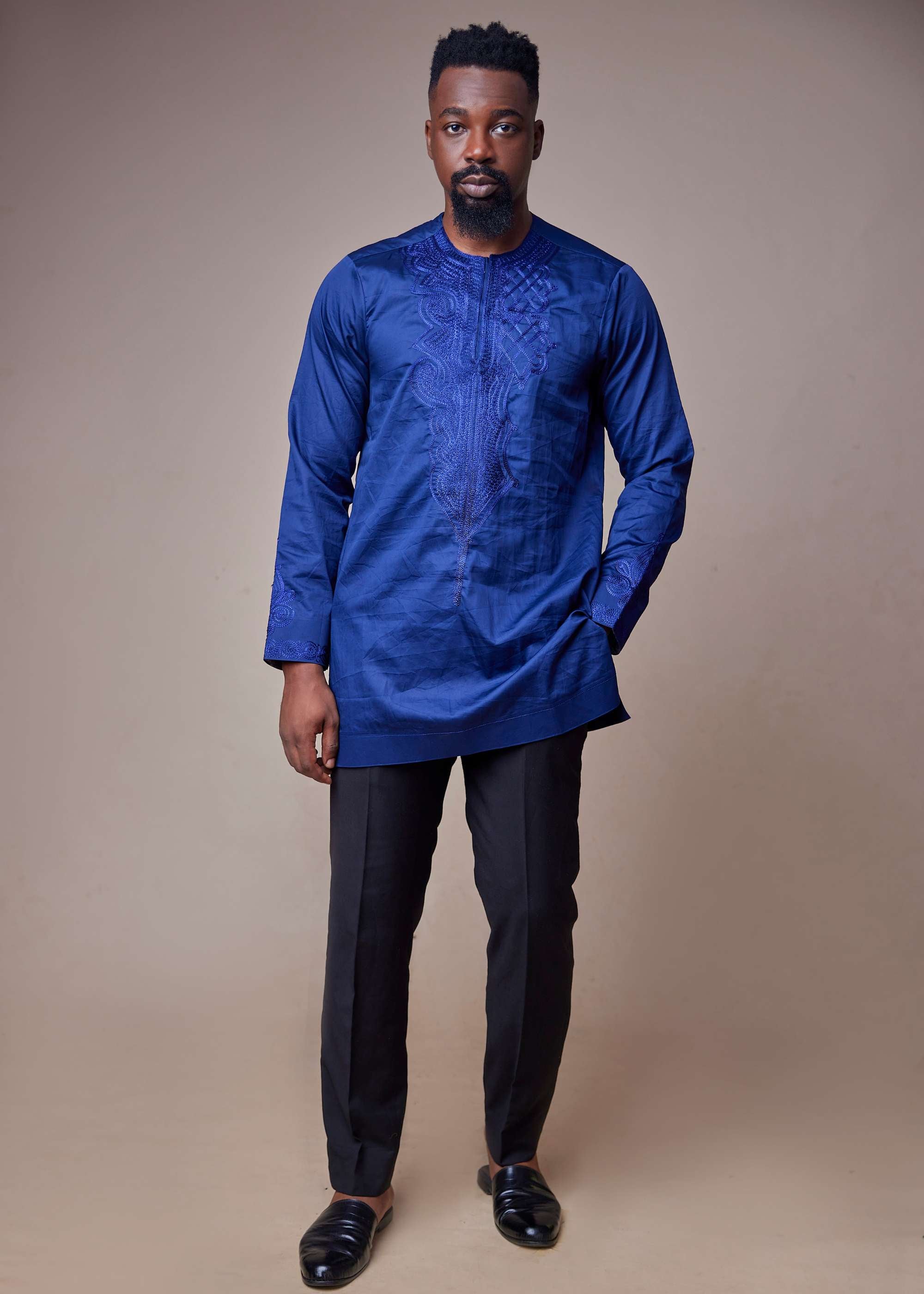 Royal Embroidered Shirt (Blue)