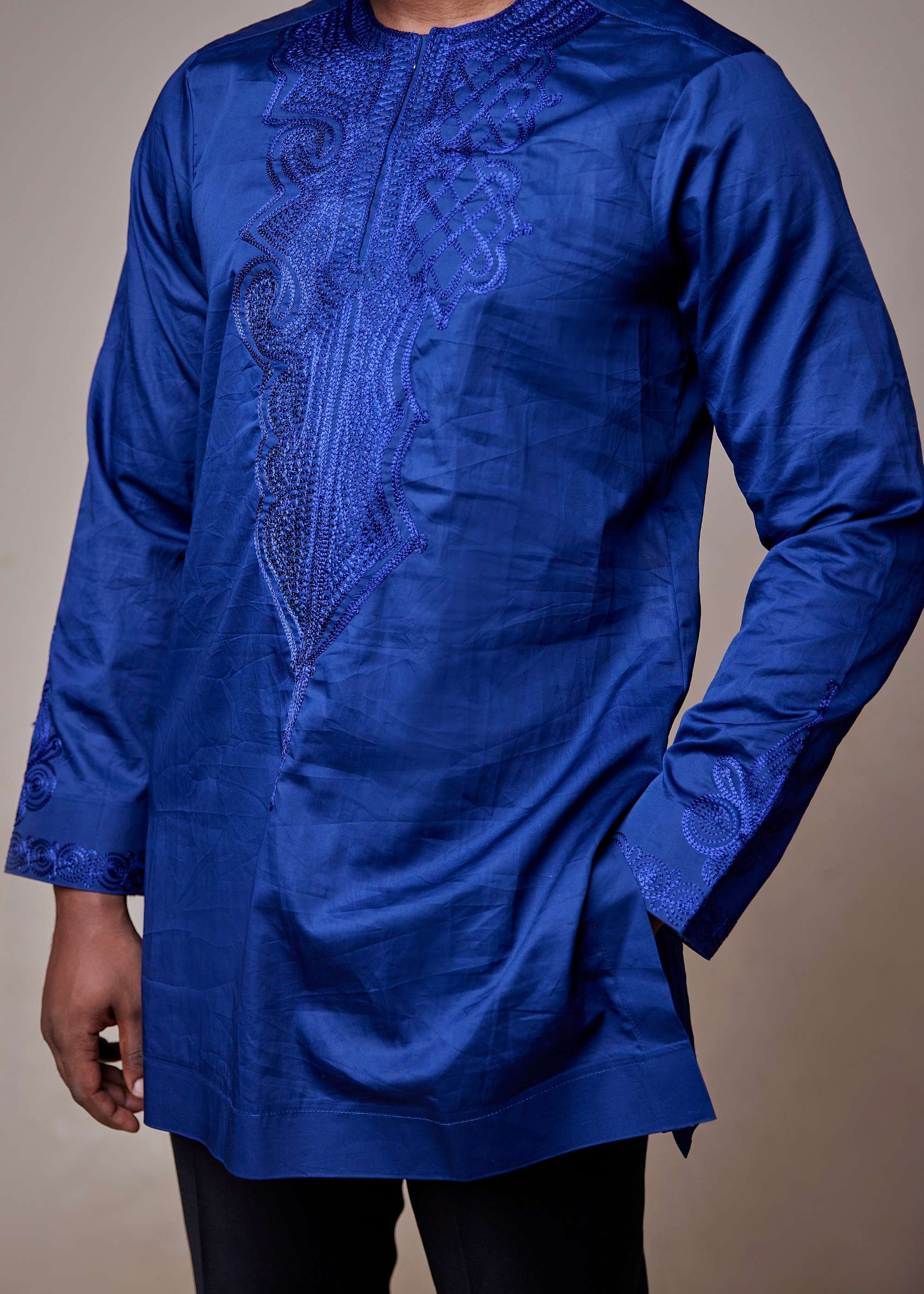 Oloye Embroidered Shirt (Light Blue)