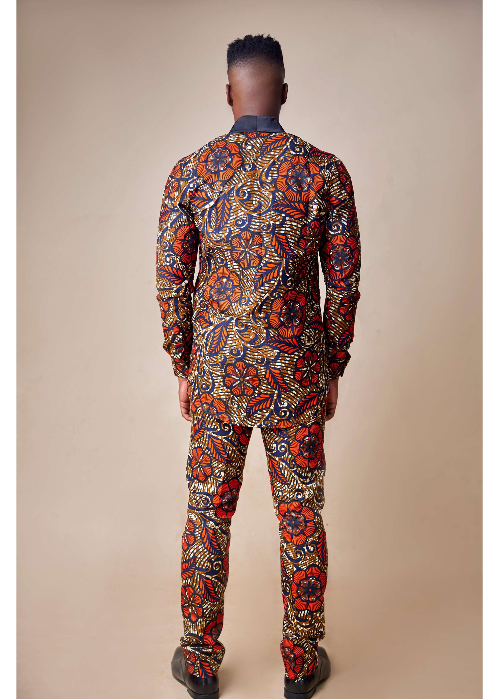 Flower Tuxedo Shirt and Pants Set