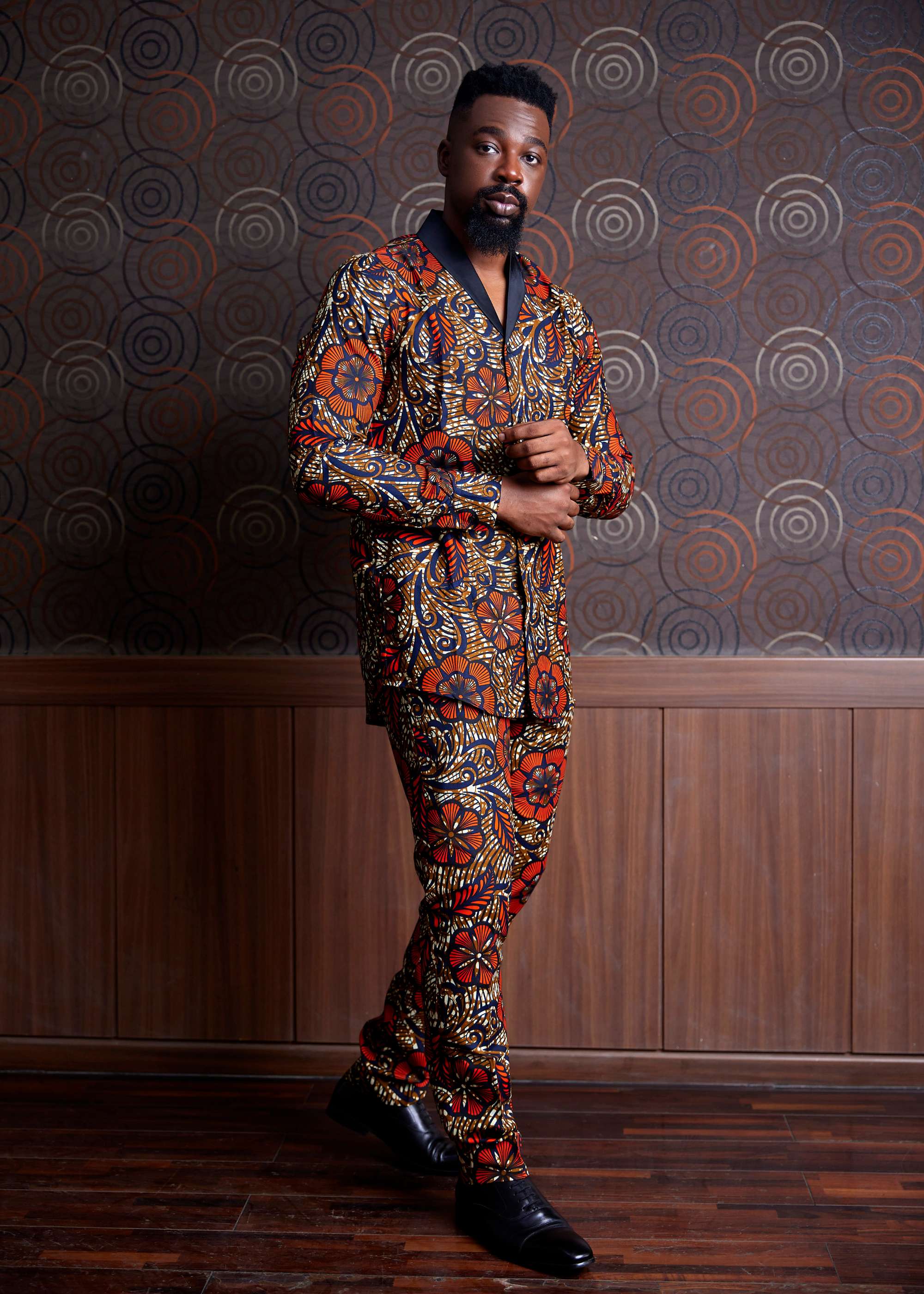 Flower Tuxedo Shirt and Pants Set