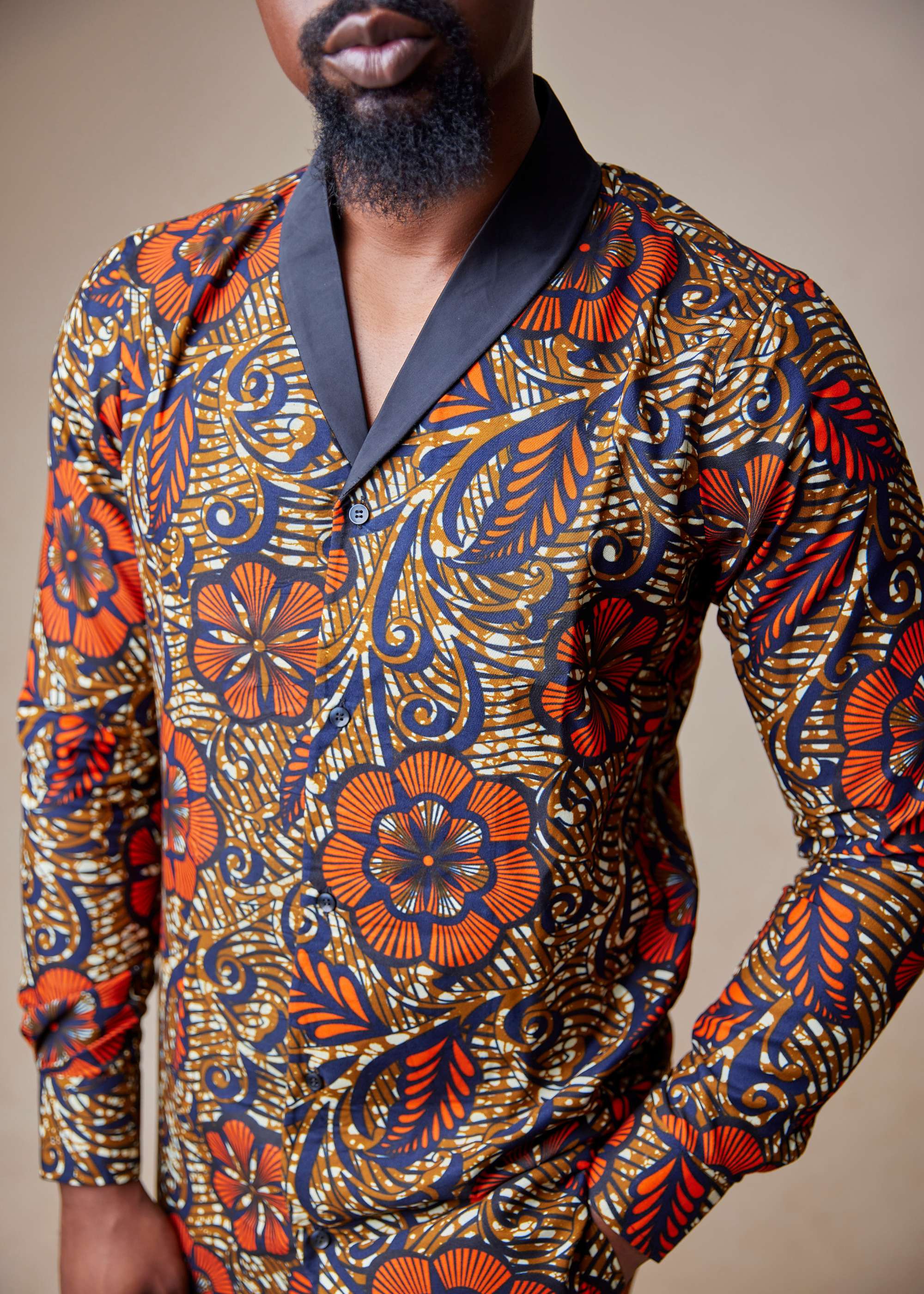 Flower Tuxedo Shirt and Pants Set