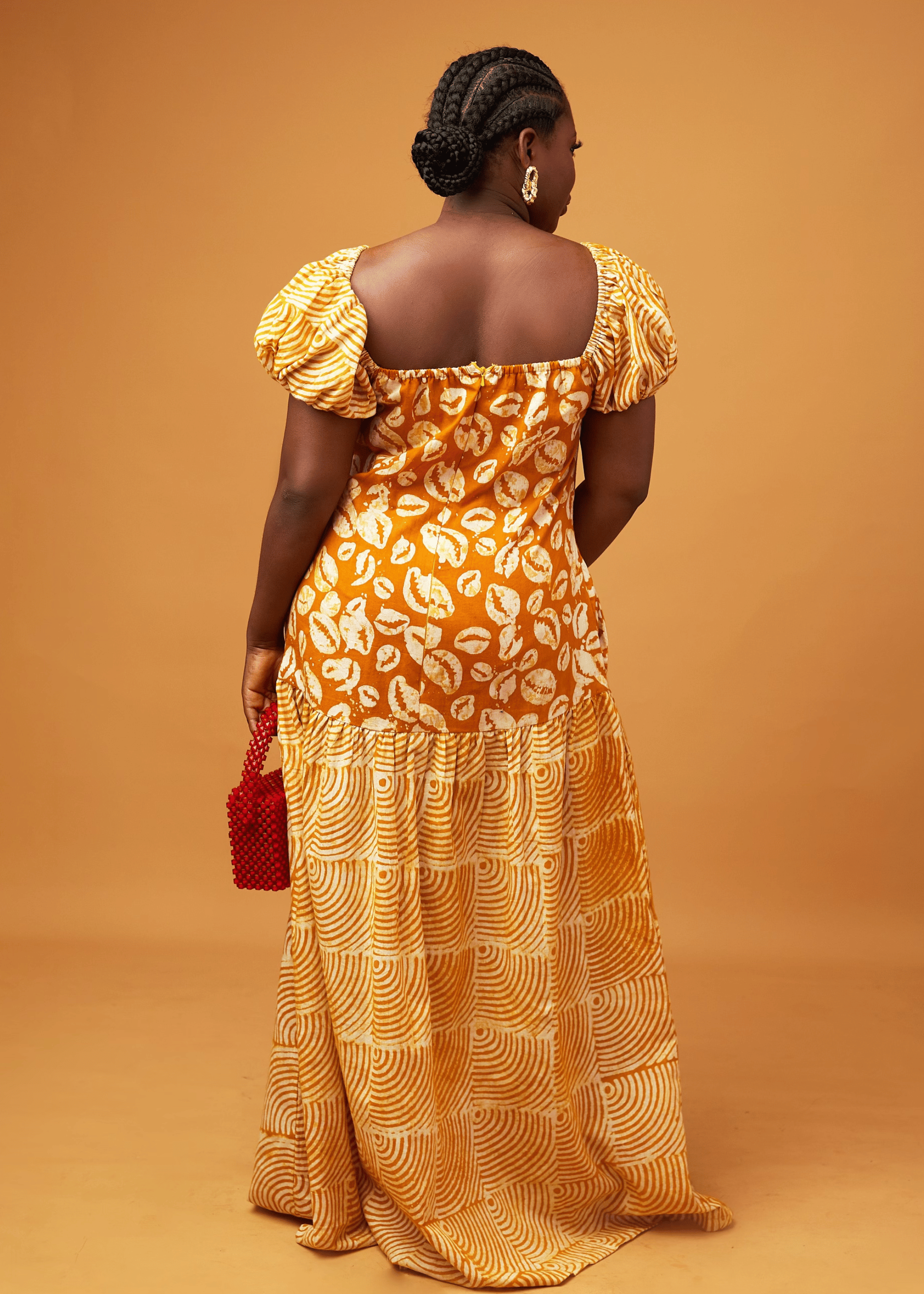 fan Maxi Dress (Hand-dyed)