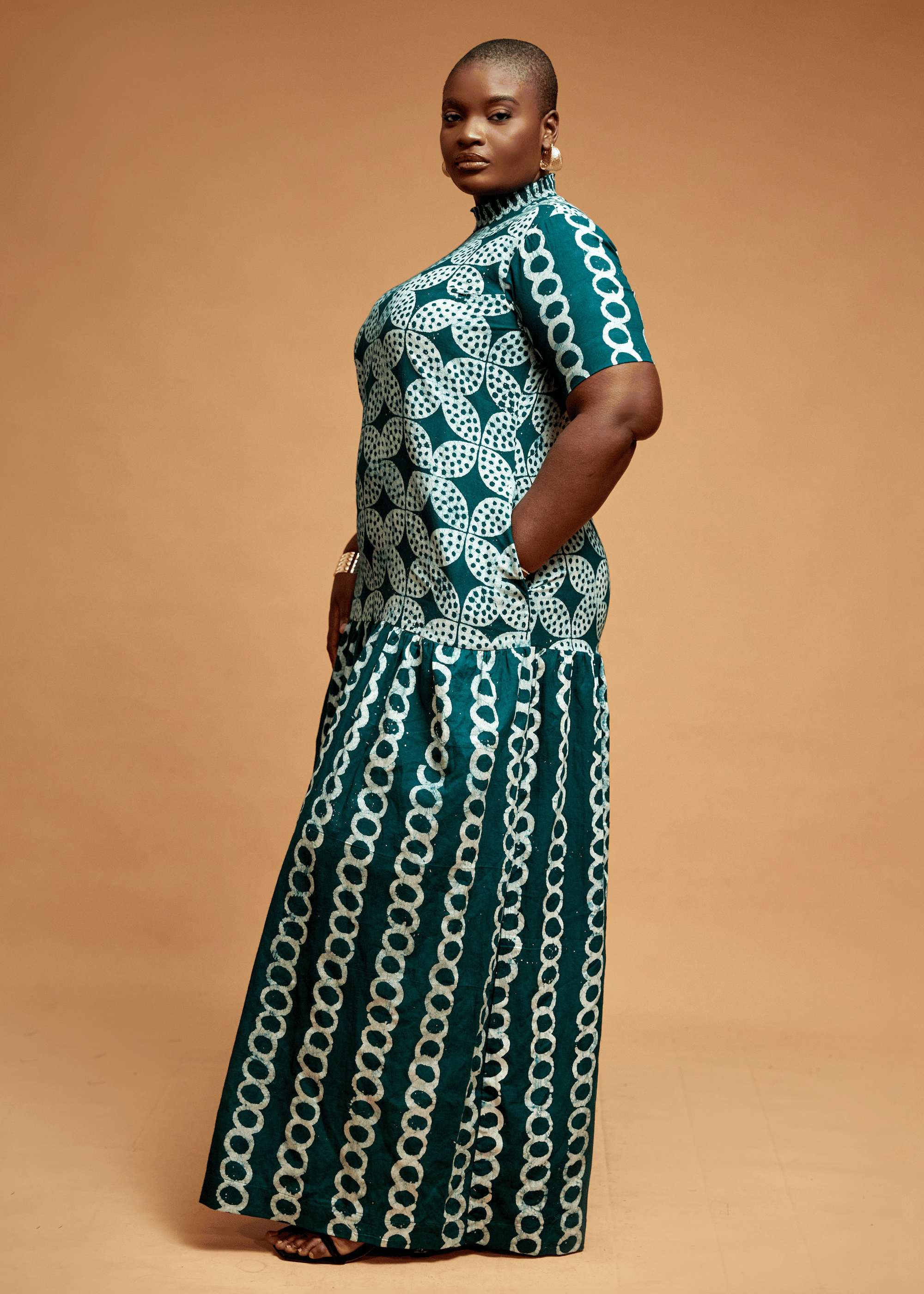 Flower Maxi Dress (Hand-dyed)