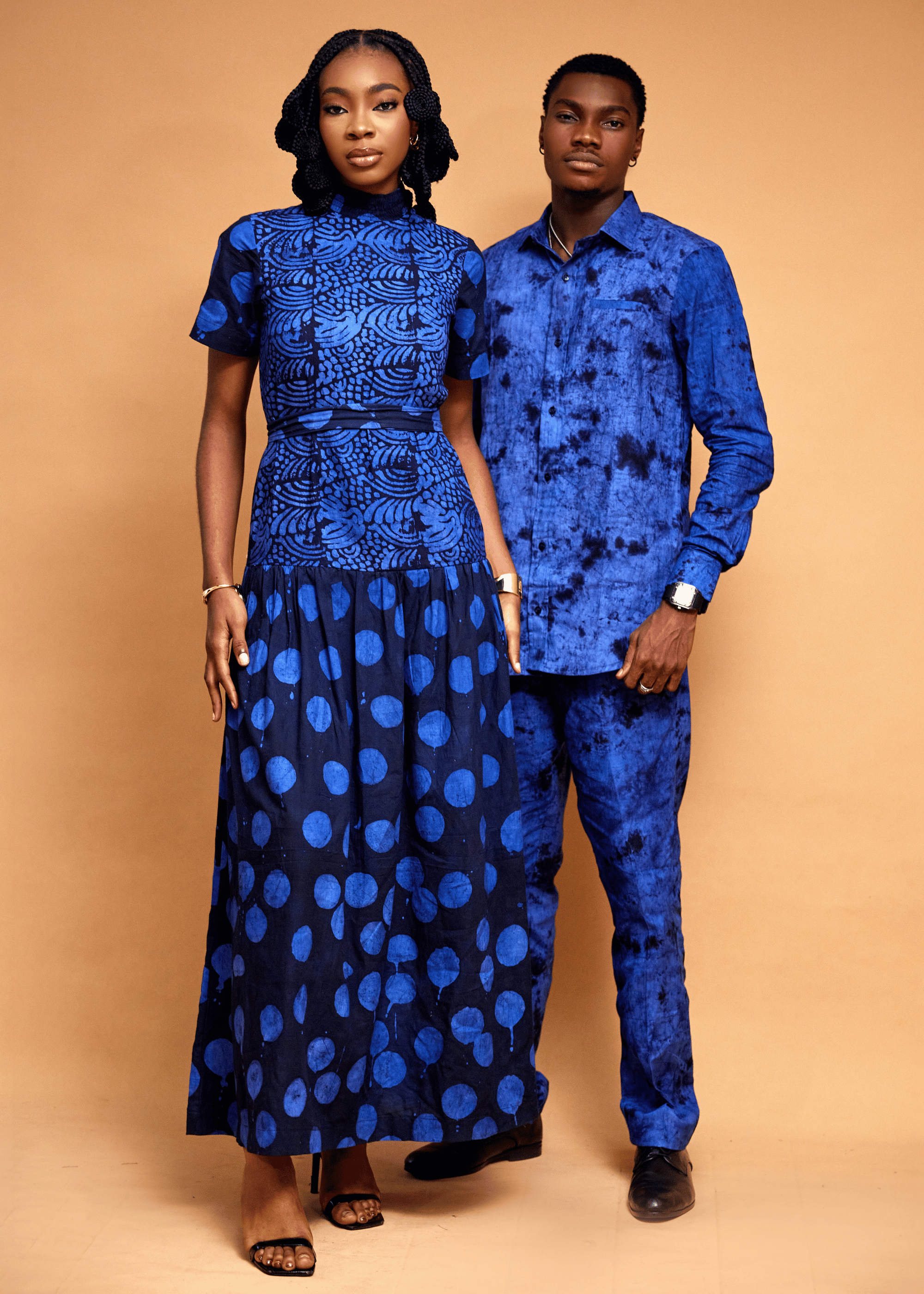 Polka Maxi Dress (Hand-dyed)