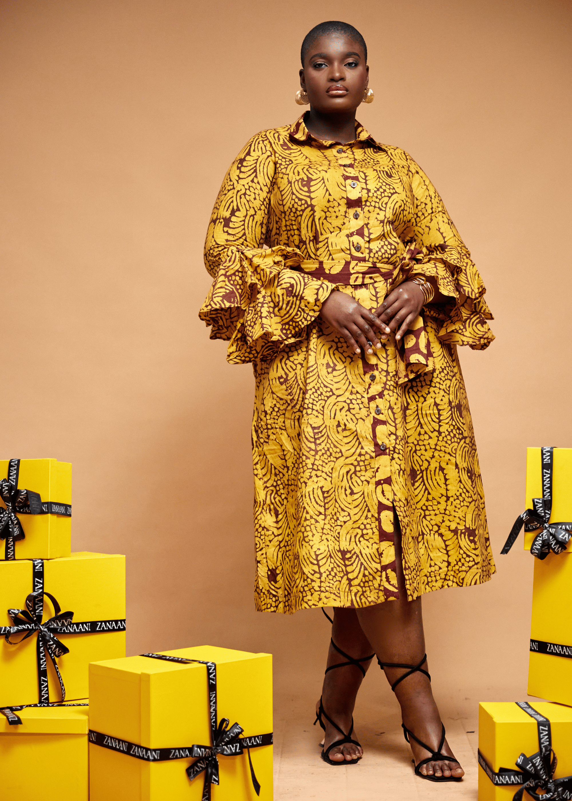 Hand-dyed S-Block Dress