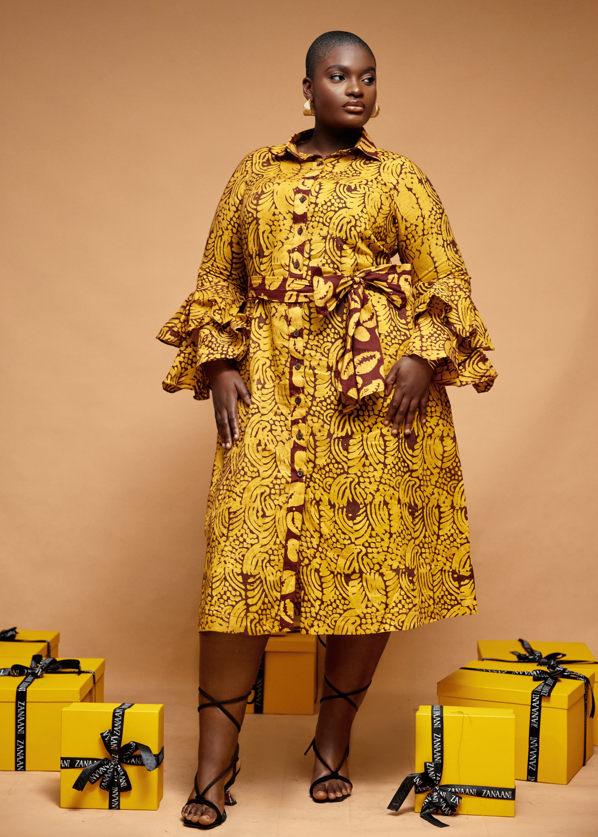 Hand-dyed S-Block Dress
