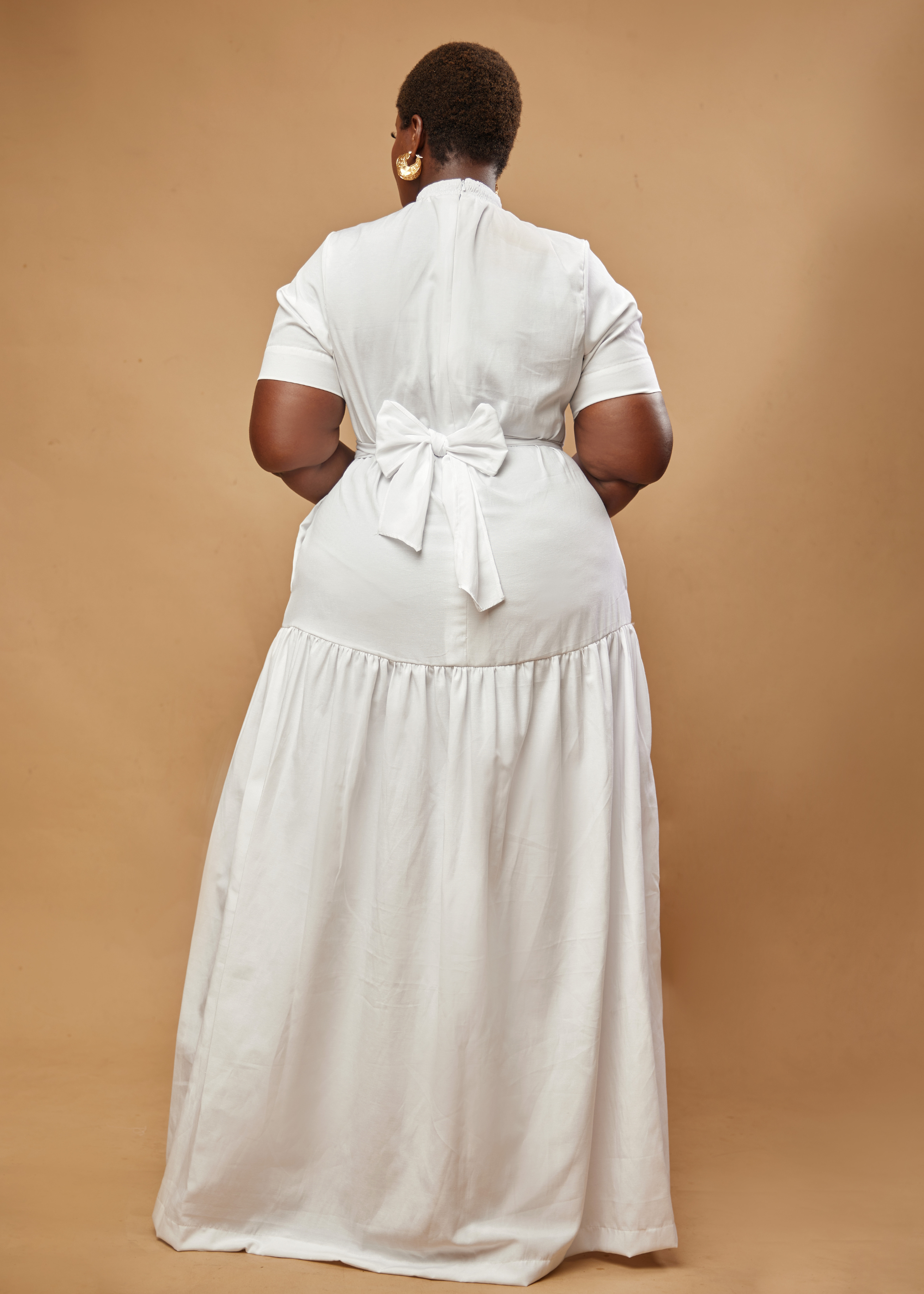 Canvas Maxi Dress (White)